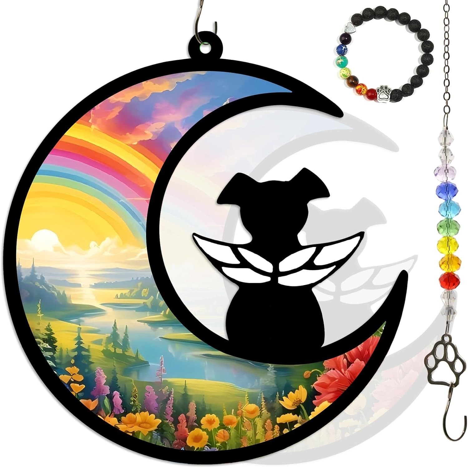 Personalized Dog Memorial Gifts for Loss of Dog, Pet Sympathy Suncatcher