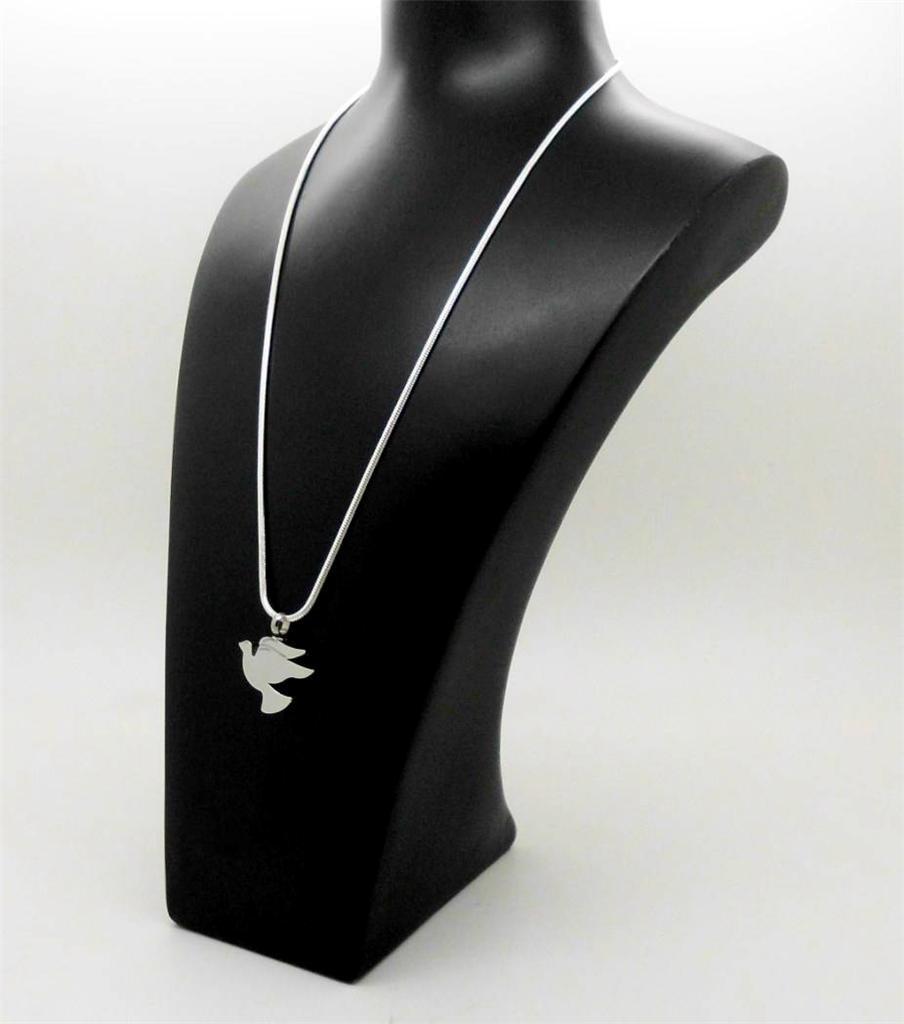 316L Stainless Steel Peace Dove Memorial Keepsake Cinerary Urn Pendant Jewellery