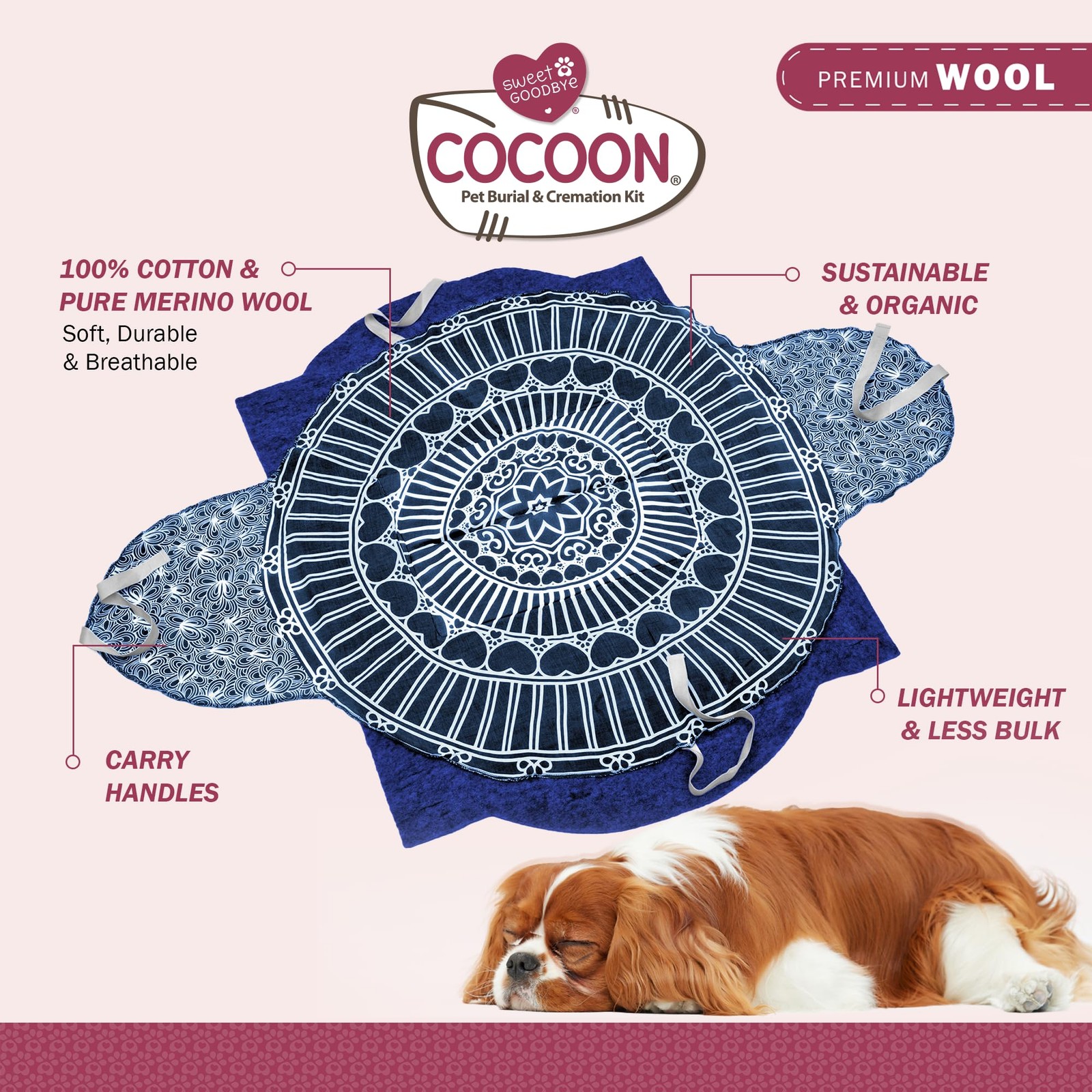 Sweet – Pet Ceremony Kit – For Dogs And Cats Choose Small Indigo