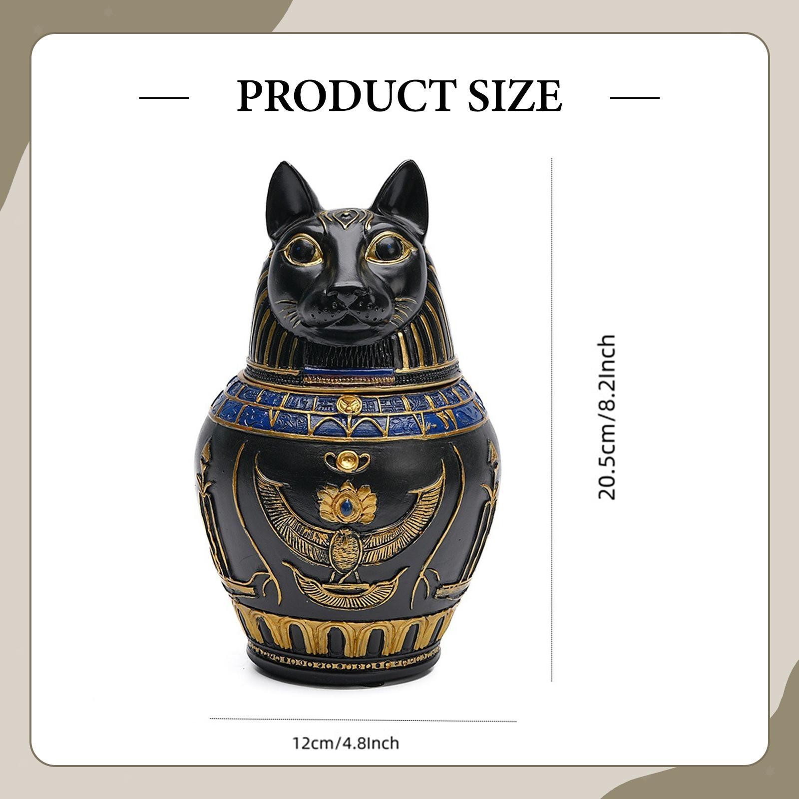 Pet Urn Canopic Jar Statue Sturdy Resin for Small Animals Puppy Kitten Bunny