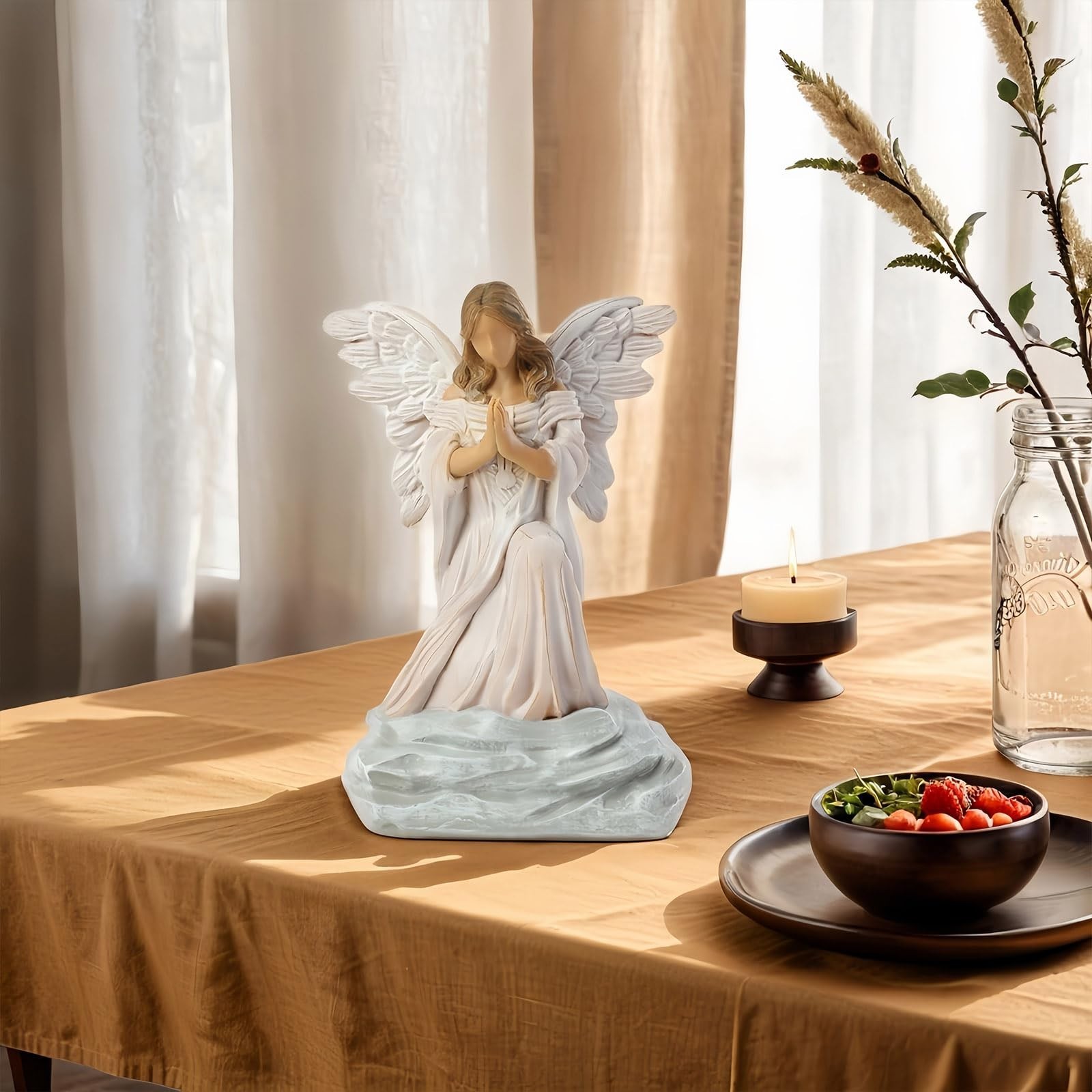 Guardian Angel Statue with Praying Hands – Sympathy, Remembrance, Healing, an…