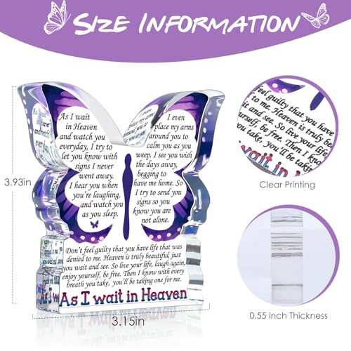 Sympathy Gifts for Loss of Loved One, Memorial Gifts for Loss Wait in Heaven
