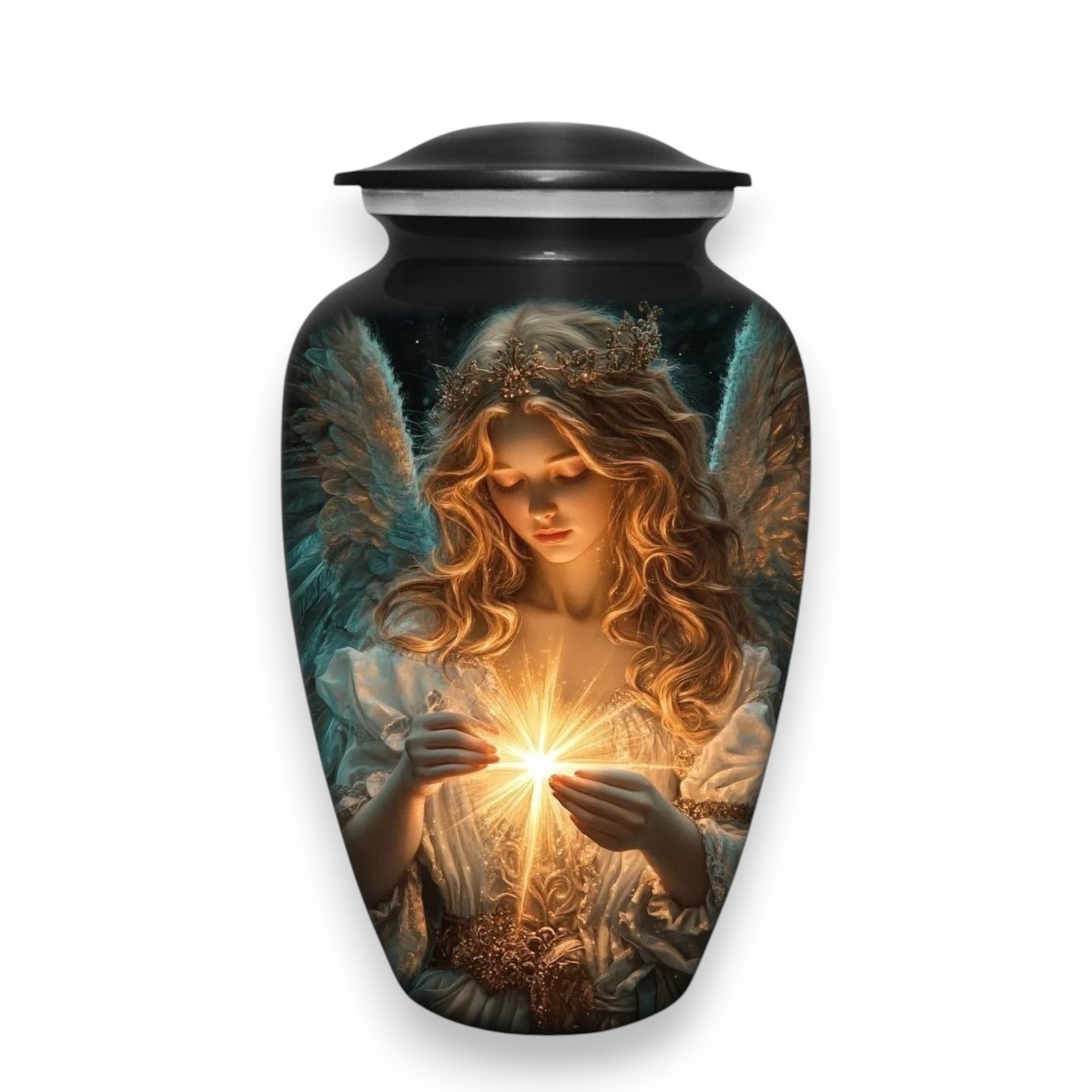Cremation Urn for Human Ashes Adult Large 190 Cu In Guardian Angel Keepsake Urns