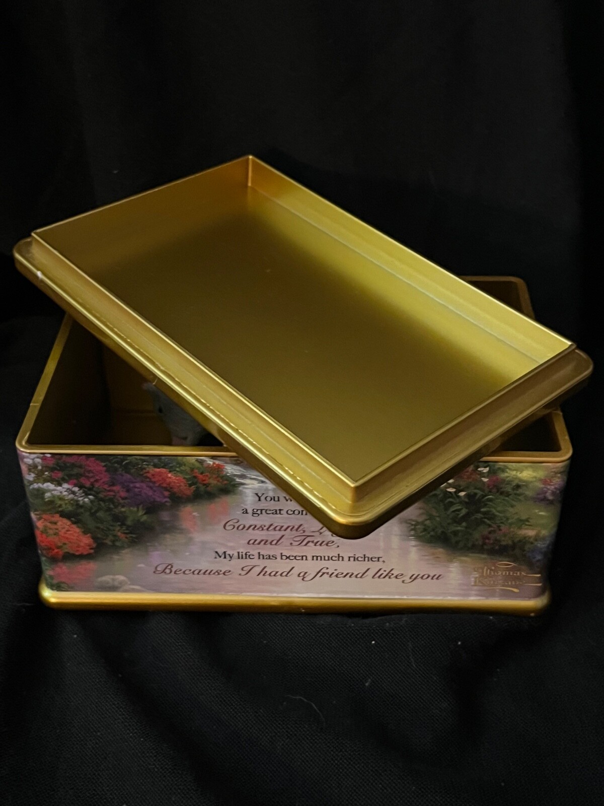 Thomas Kinkade My Forever Friend Cat Remembrance Keepsake Box Gray Cat Wings