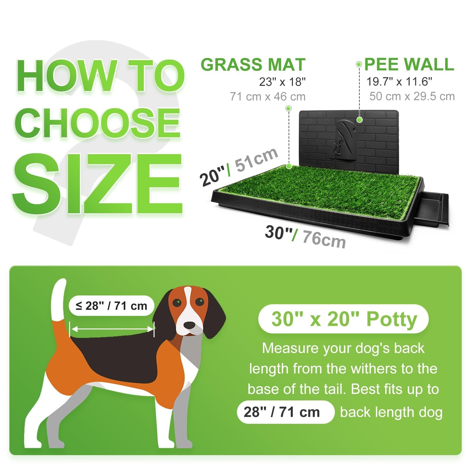 Hompet Dog Grass Pad with Tray Large, Puppy Turf Potty Reusable Training Pads…
