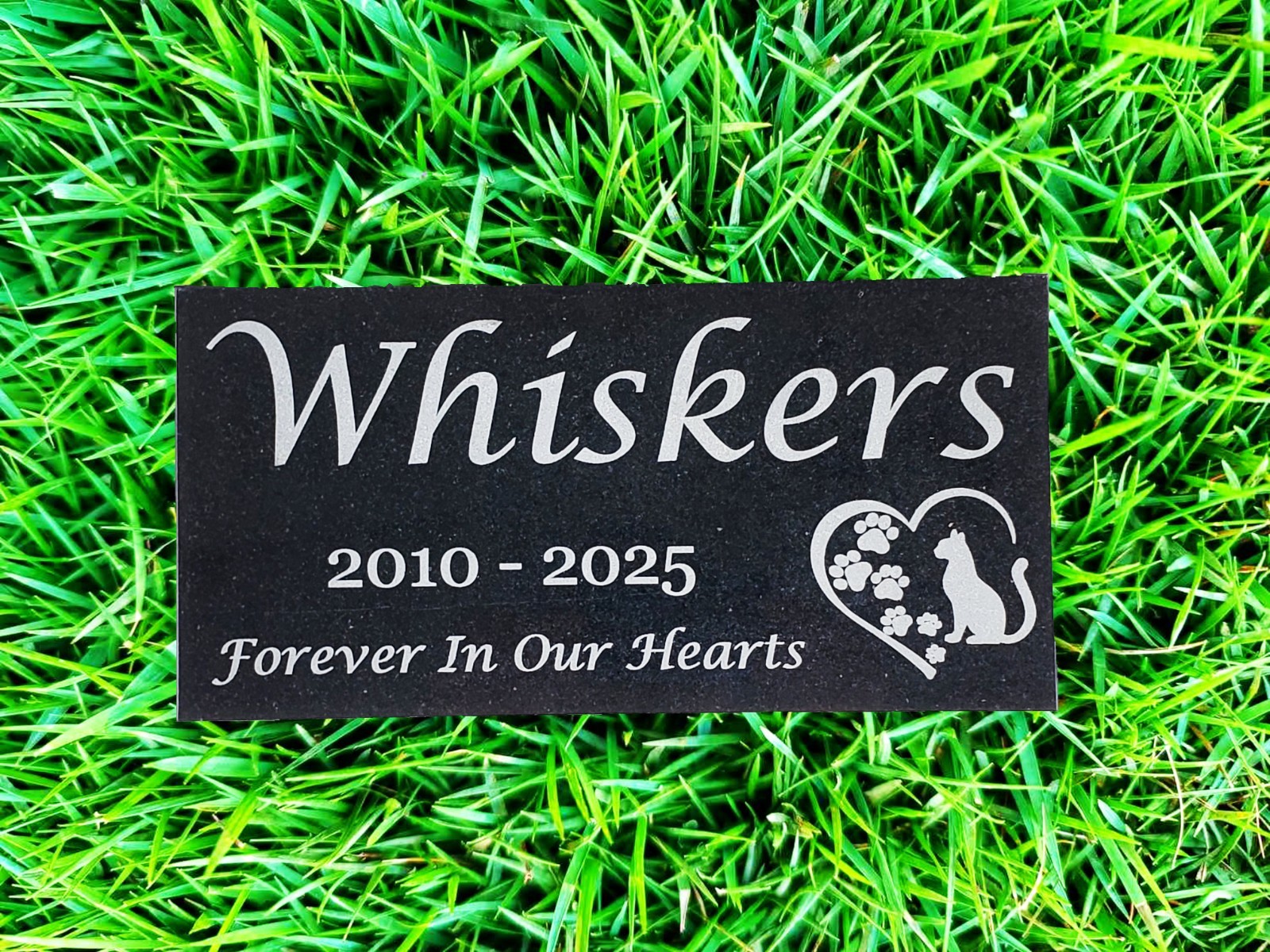 Cat Memorial Stone Garden Headstone Personalized Grave Marker Pet Loss Gift t18
