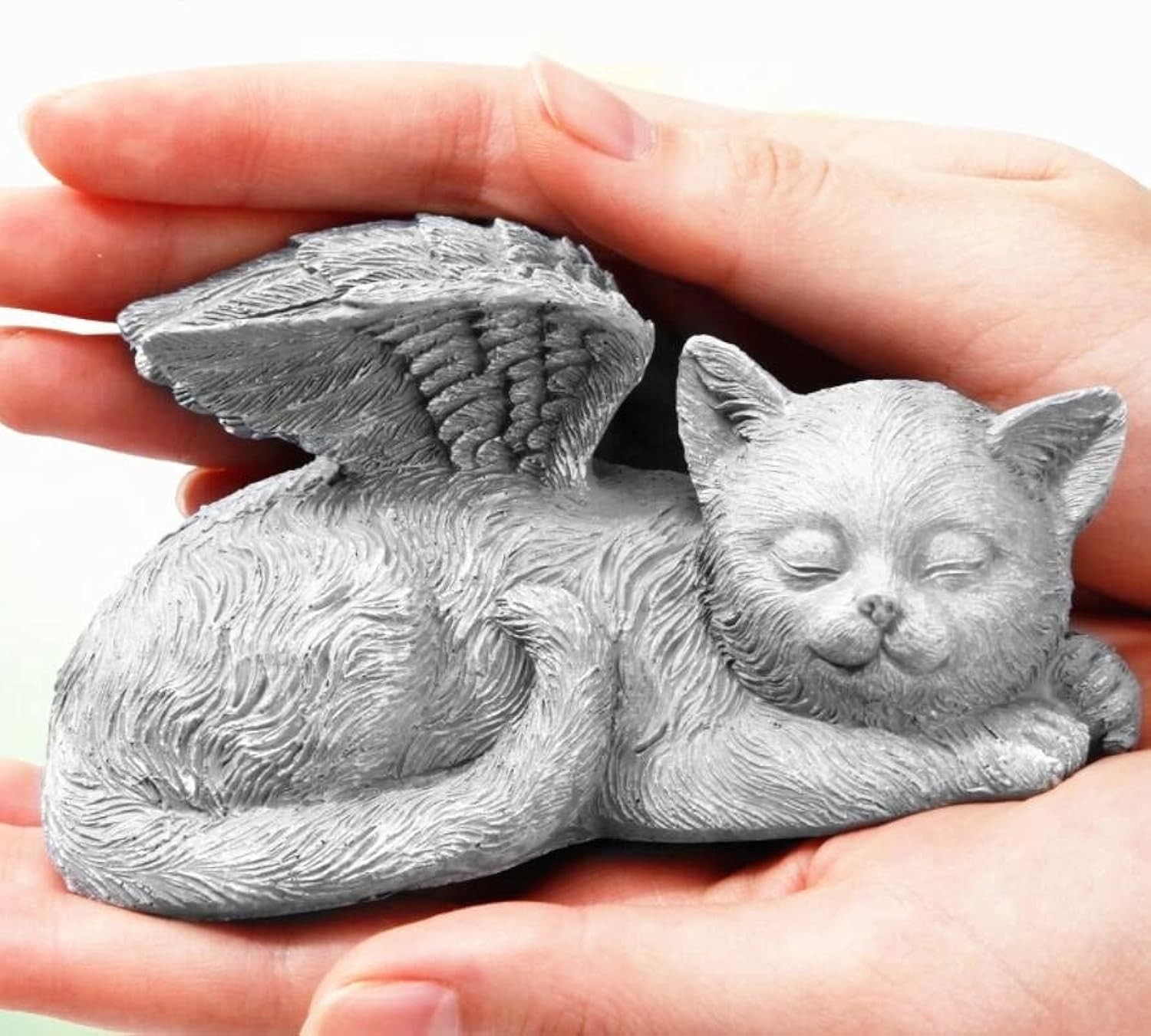 EatingBiting 4.7″ X2.5″ CAT Angel Pet Memorial Grave Marker Tribute Statue Re…