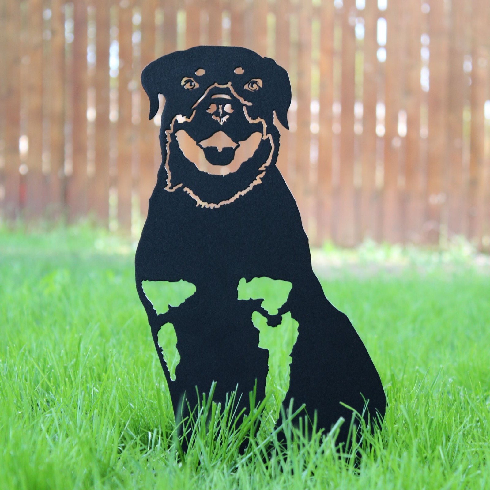 Rottweiler Black Metal Dog Silhouette