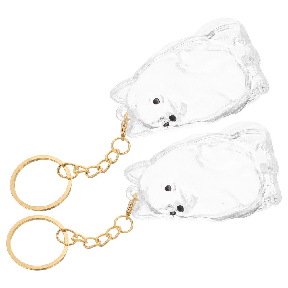 2 Pcs Hair Locket Keepsake Pet Keychain Bottle Collector