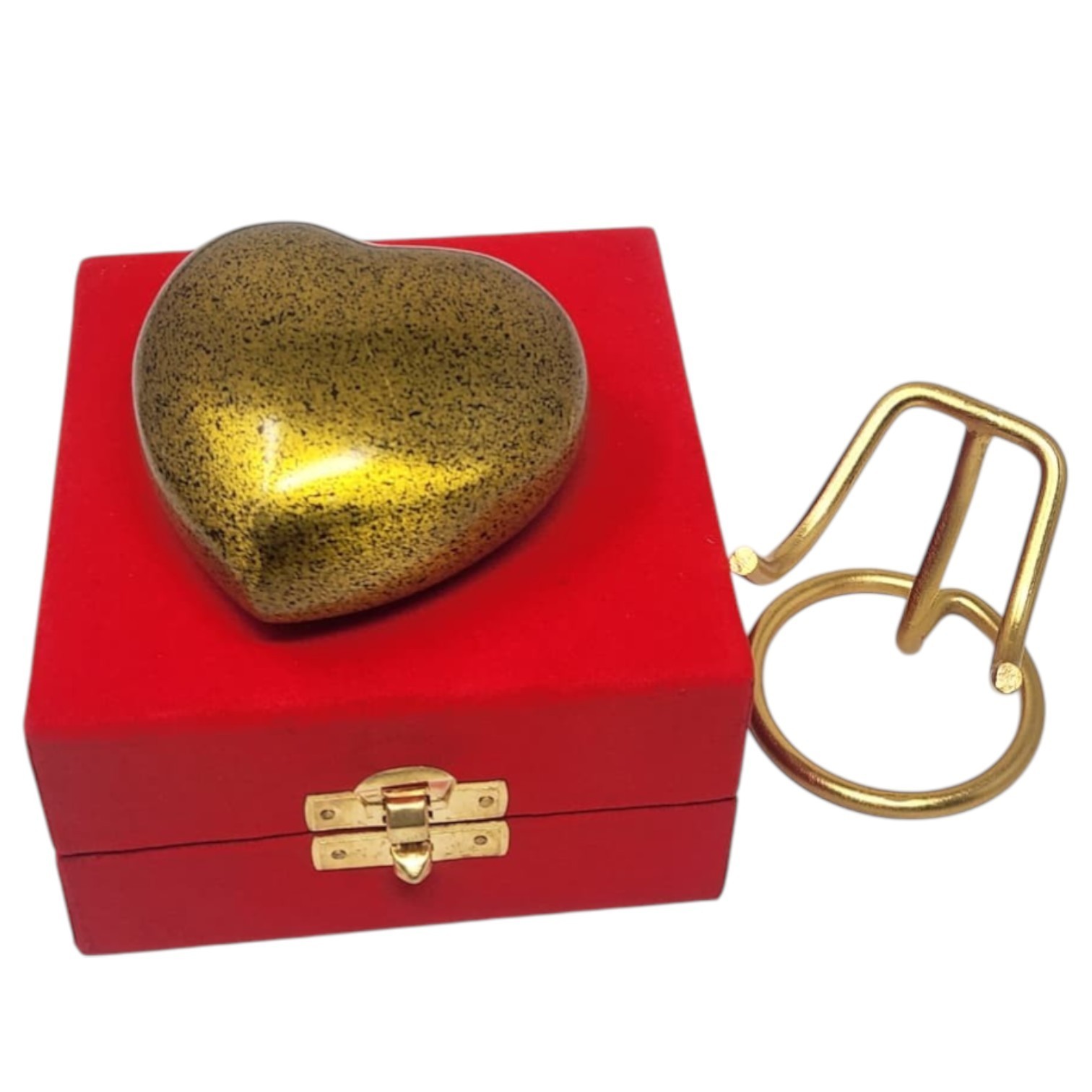 Custom Mini Heart Urn for Ashes Pet Human Keepsake with Stand Velvet Box