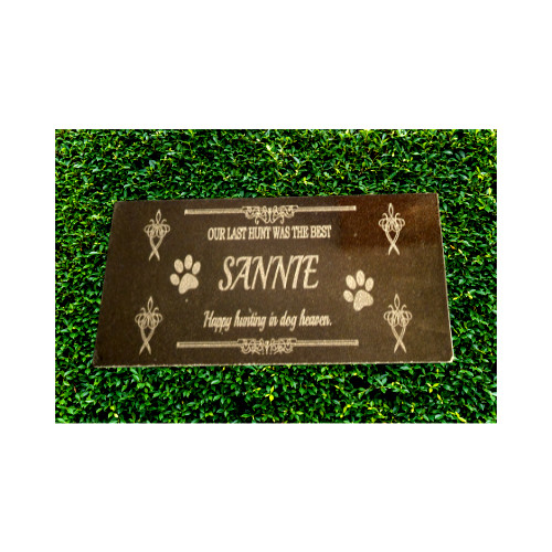 Granite and slate pet memorial and LED Pet Memorials