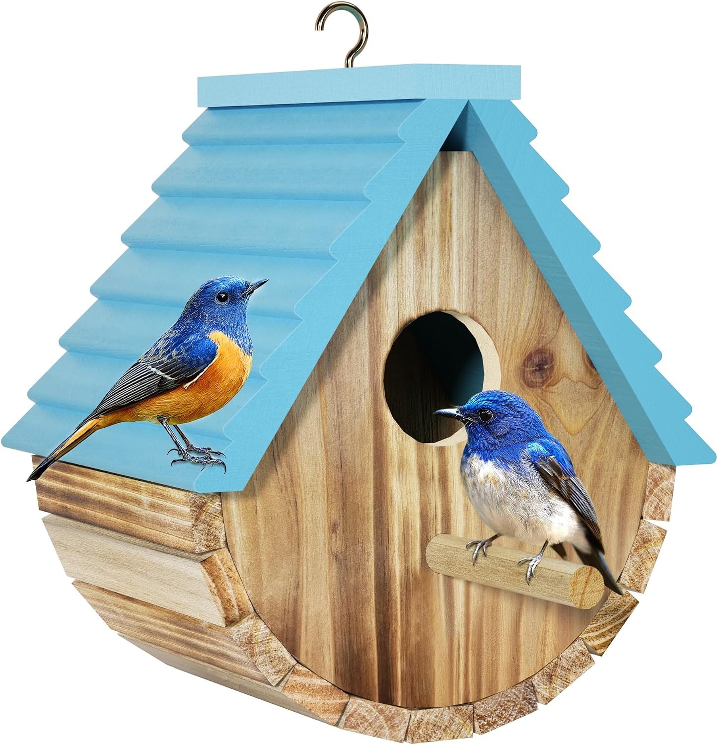 Auslar Wooden Birdhouse Hanging Garden Bluebird Cardinal