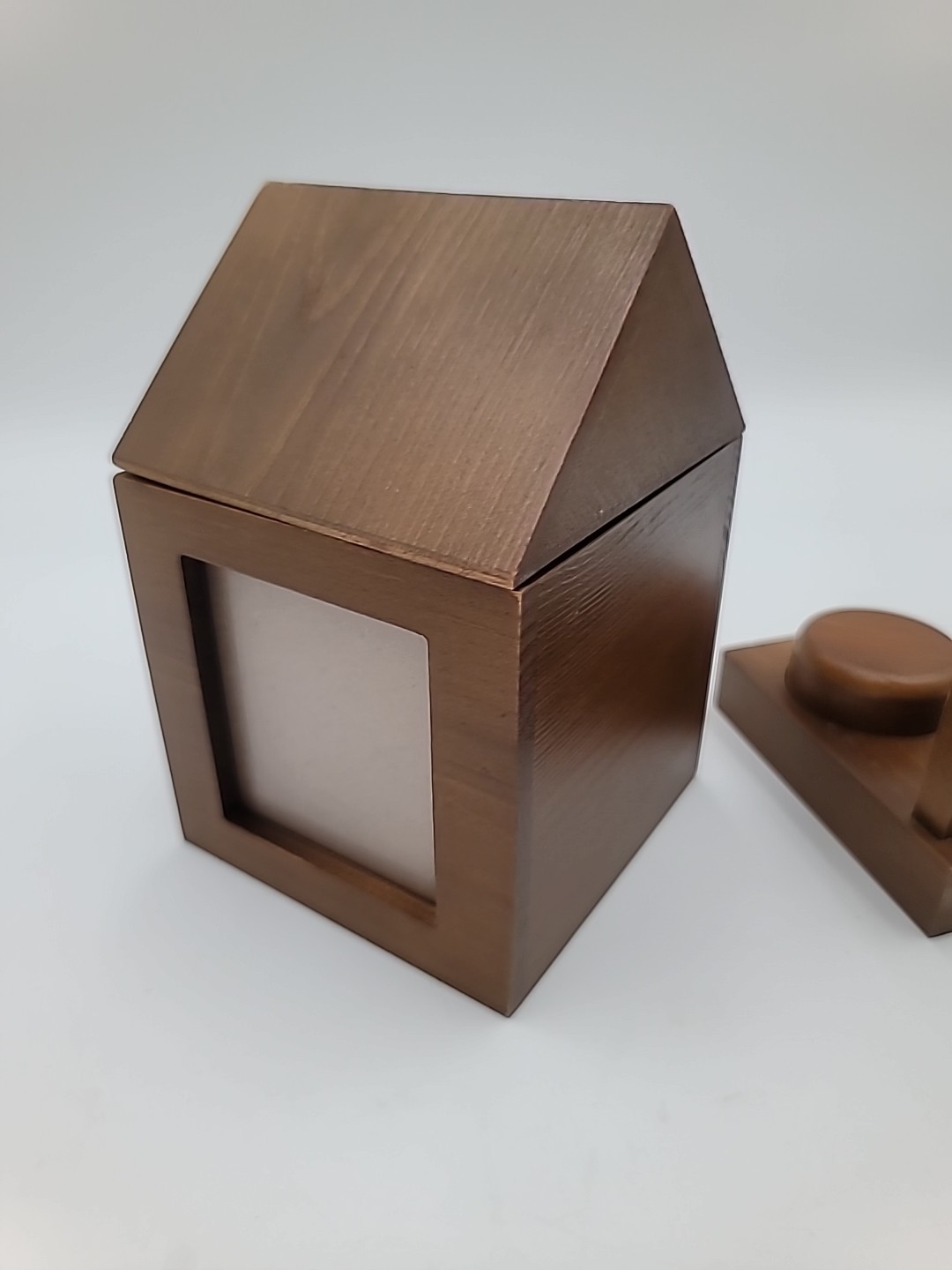 Pet Memorial Urn for Ashes Wood Keepsake Photo Box And Small Photo Tombstone