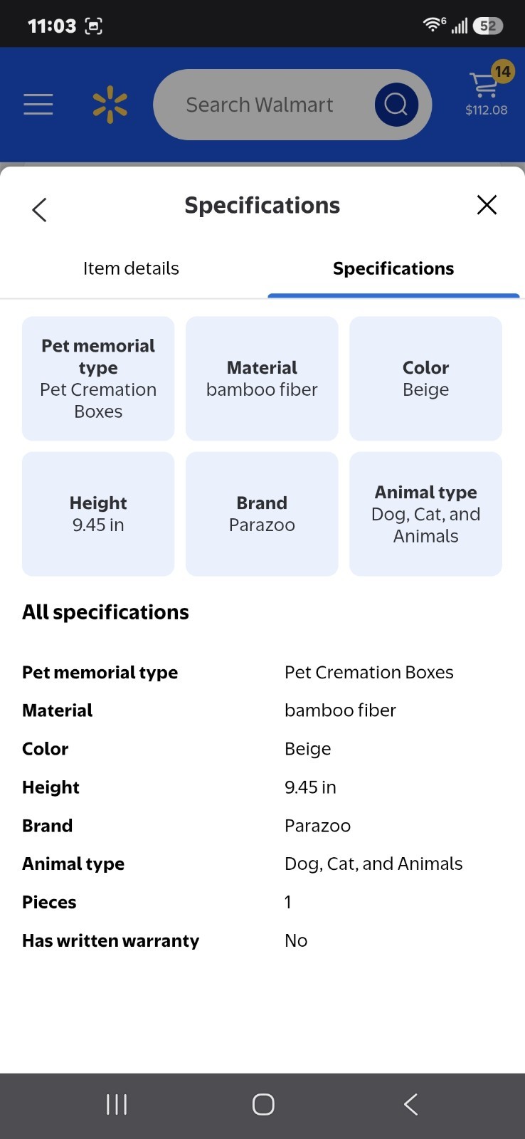 Pet Loss Casket Bamboo Memorial Box Coffin Dogs Cats Burial Funerary Animal