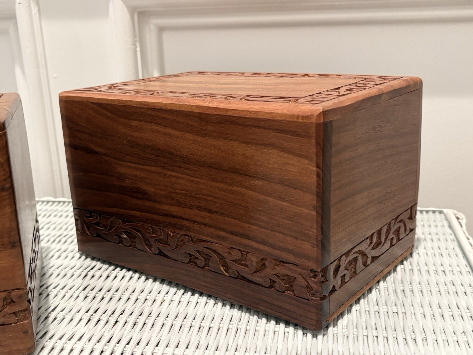 Large Wooden Urn Tree of Life Rosewood Box Cremation for Ashes Keepsake