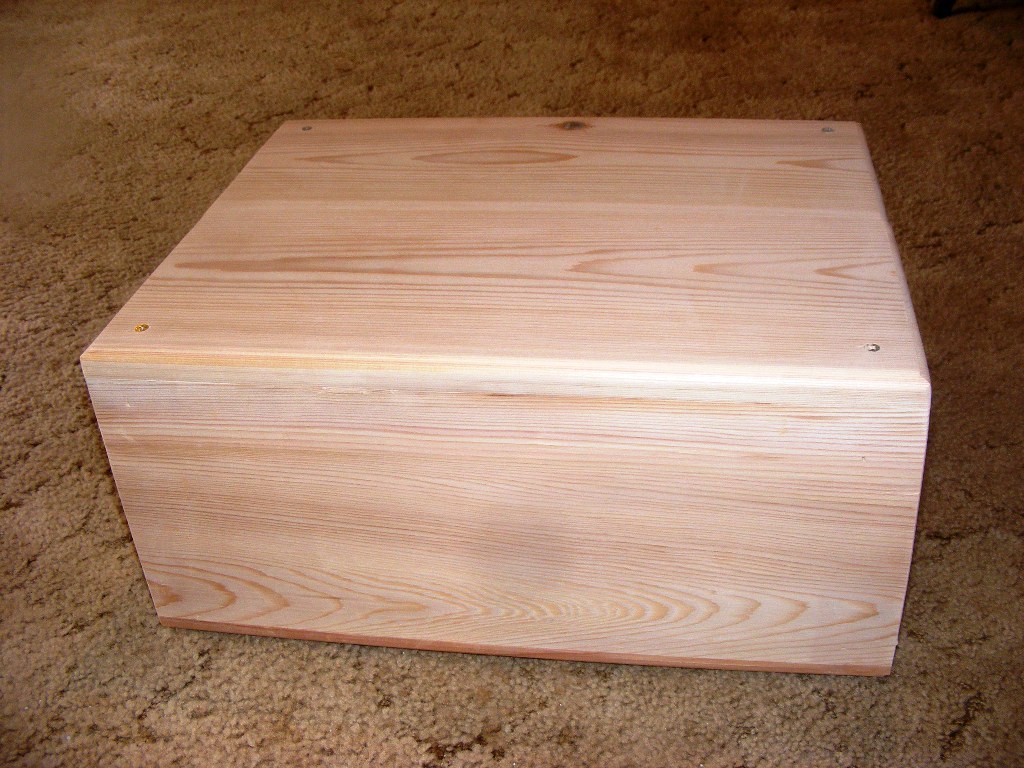 Pet Coffin Casket for Dogs/Cats 20 x 14 x 8 All Cedar + Decorative Edge Routed