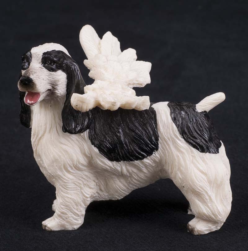 Dog Puppy Memorial Statue Figurine Memory Pet Angel Wings Grave Marker