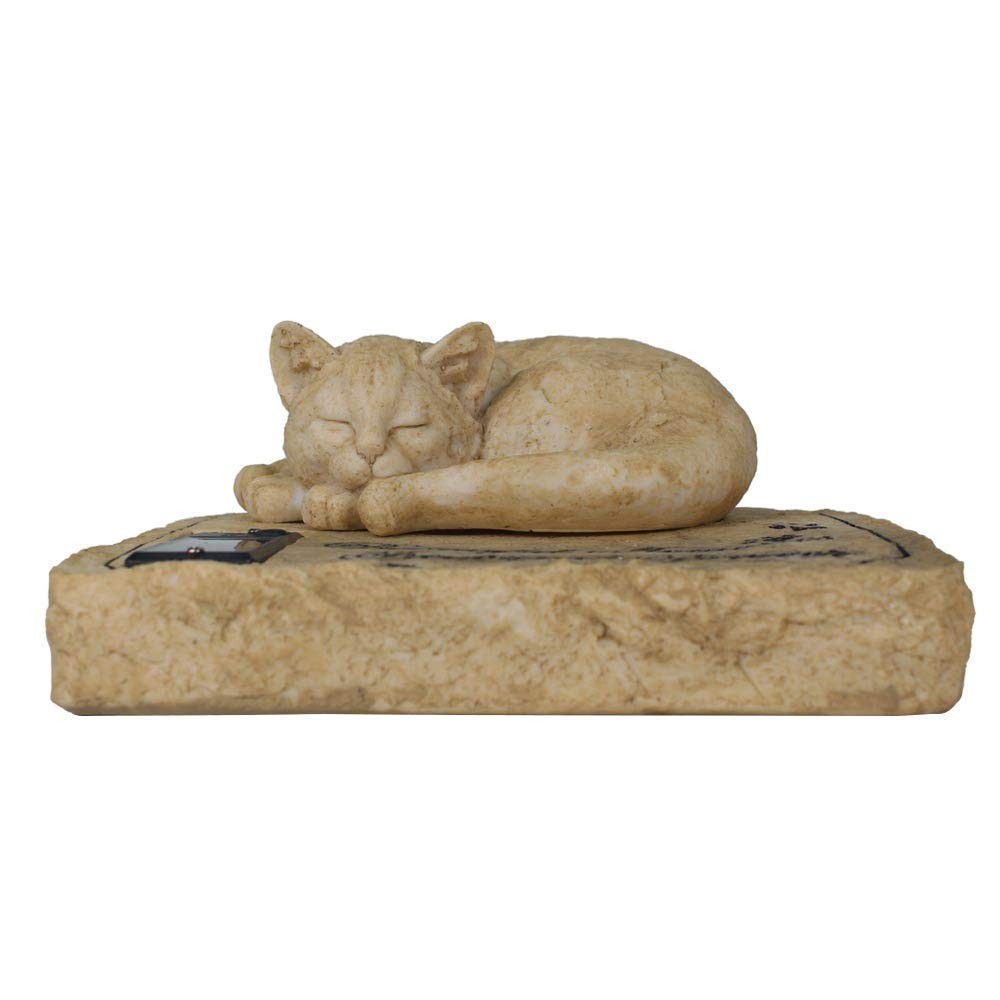 Solar Light Cat Memorial Stone Cat Grave Markers Cat Headstone Cat Memorial P…