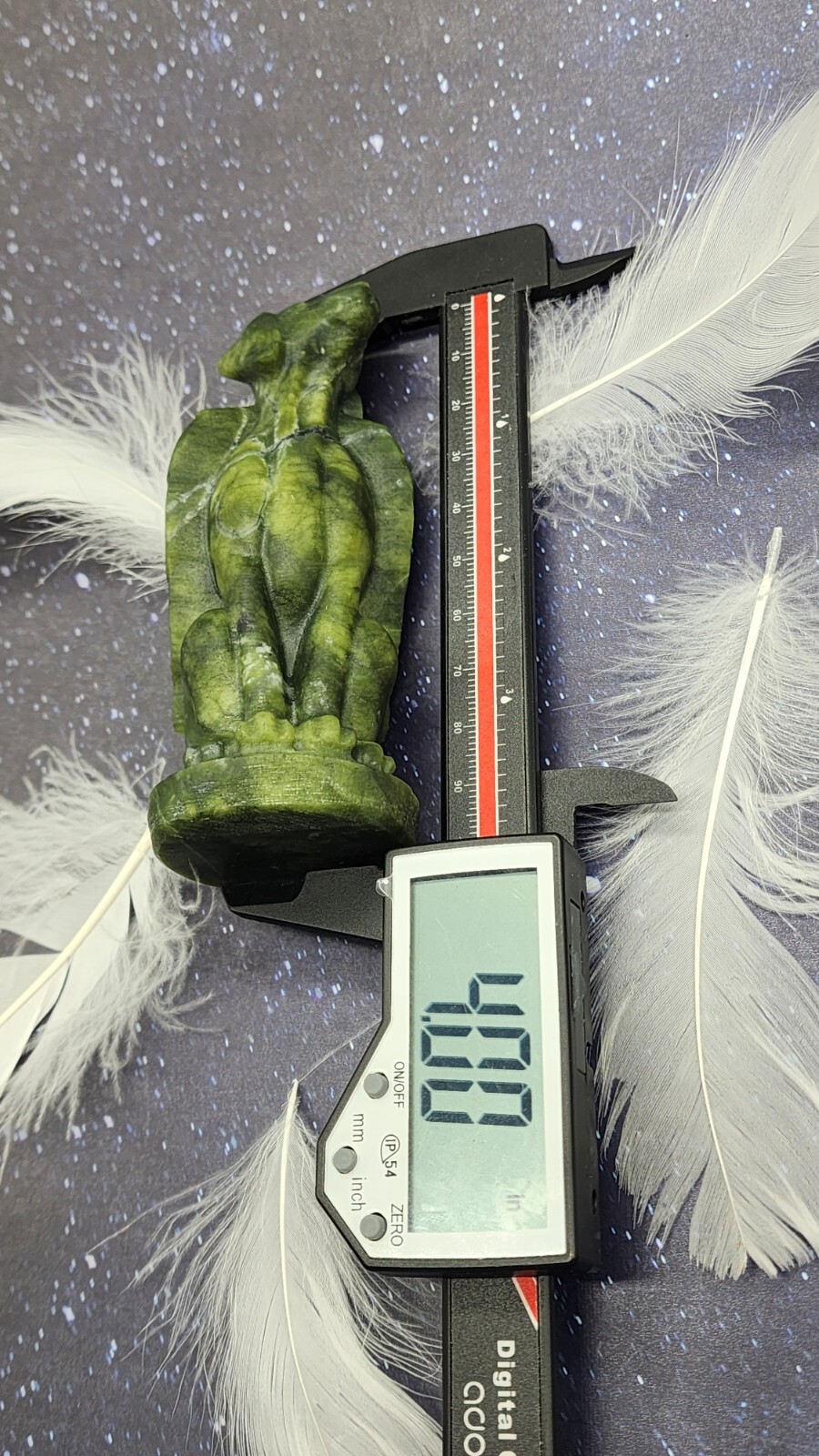 Xiuyan Jade Winged Angel Dog Pet Memorial, Pet Loss Gift, Gemstone Carving