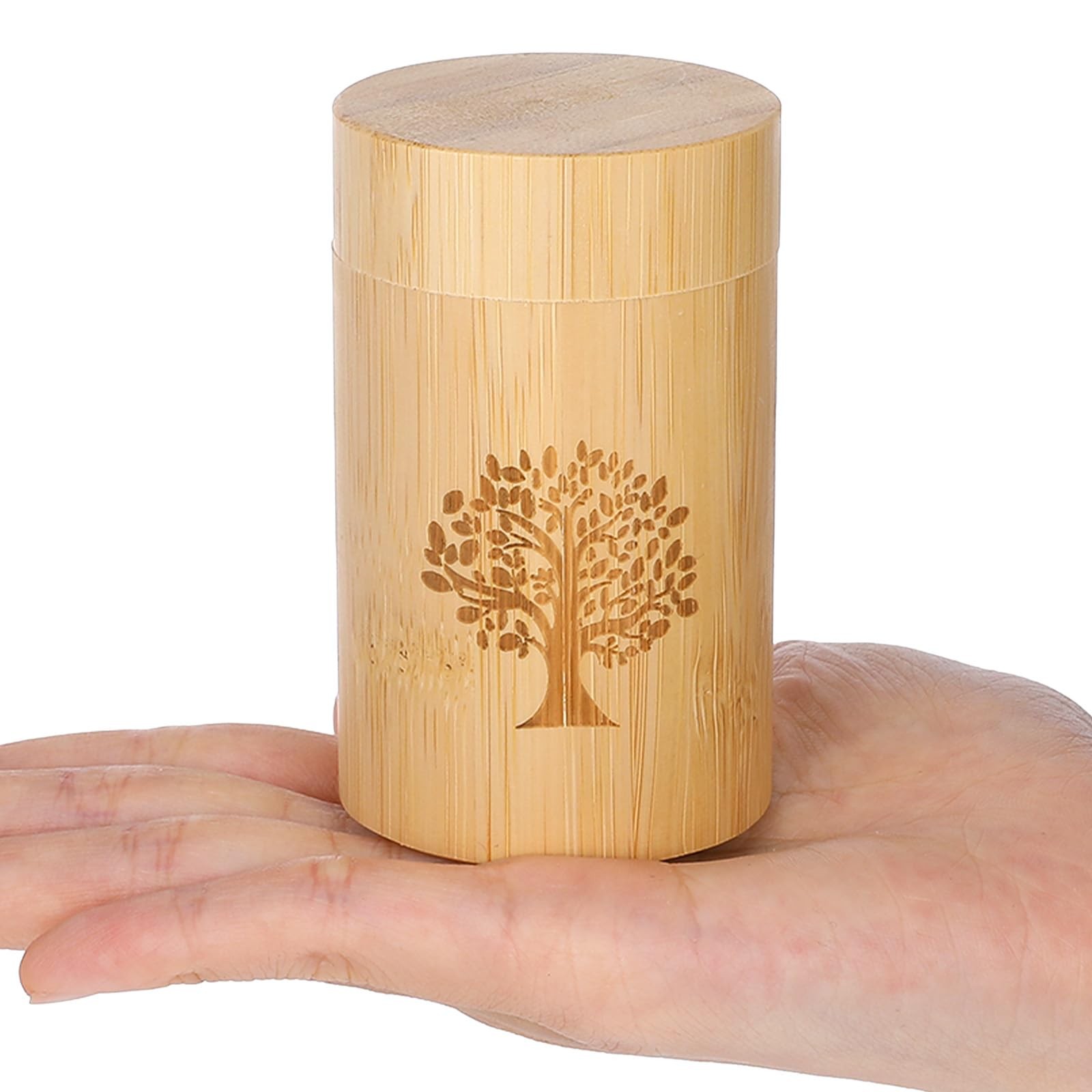Small Bamboo Scattering Urn Tube for Human Ashes Mini Original Wood
