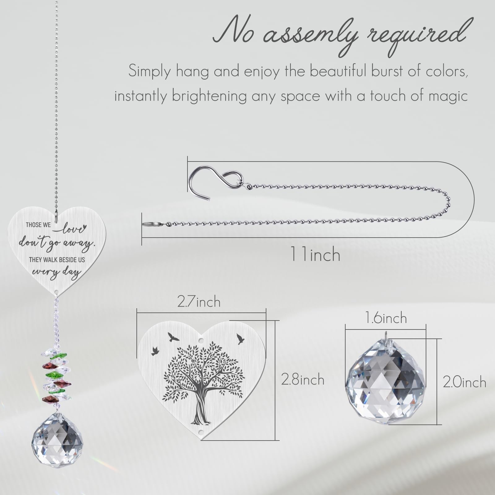 Memorial Crystal Suncatcher,Sympathy Gifts for Loss of Loved One,Bereavement …