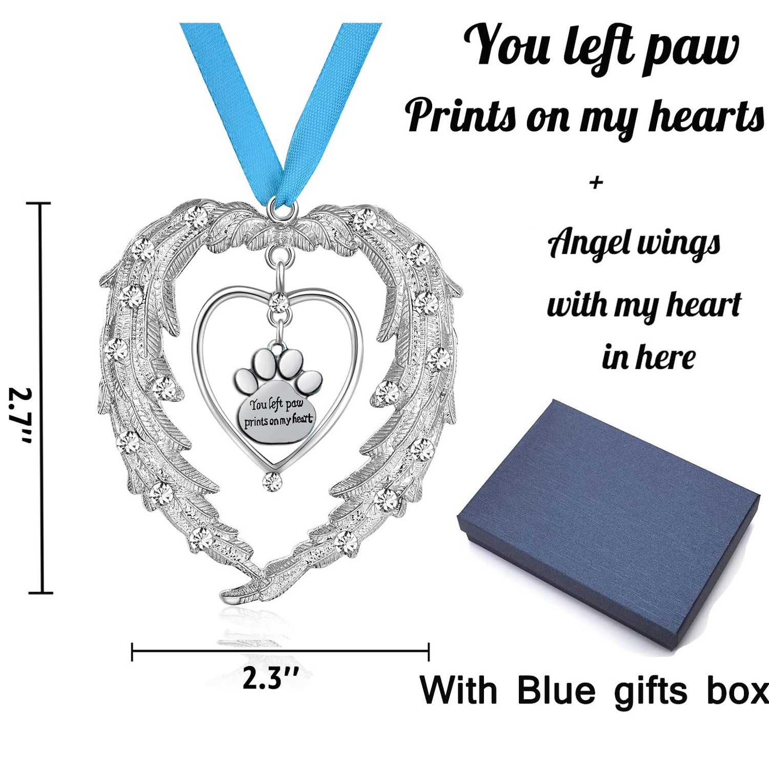 Pet Memorial Christmas Ornaments, Angel Wings Dog Remembrance Gift, Pet Memor…