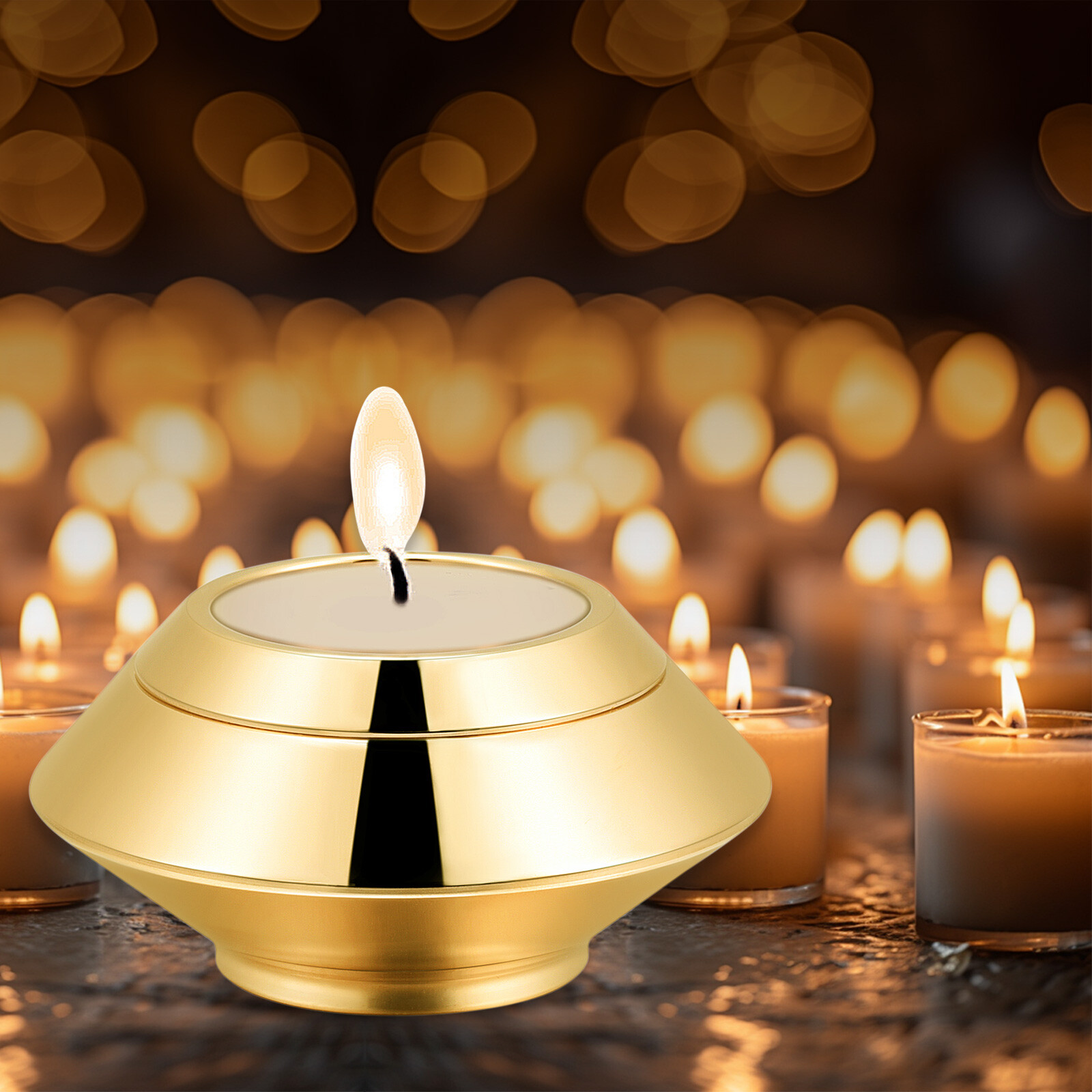 Stainless Steel Candle Holder Cremation Ashes Urns for Human Pet-Urn Candlestick