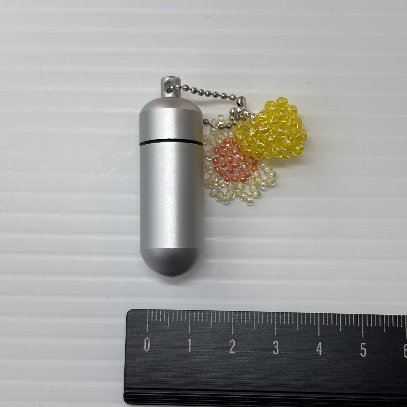 Cremation Ashes Keychain – Cremation Keepsake(Yellow flower and heart)