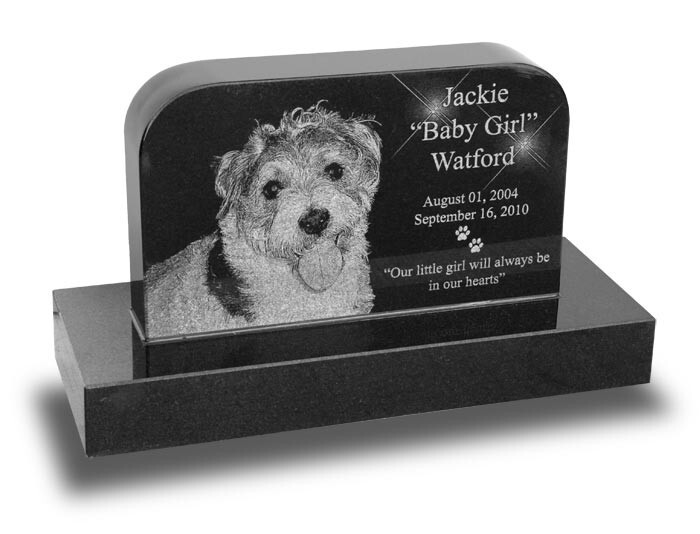 Standard Upright Pet Monument (Small) Grave Marker for Dogs & Cats