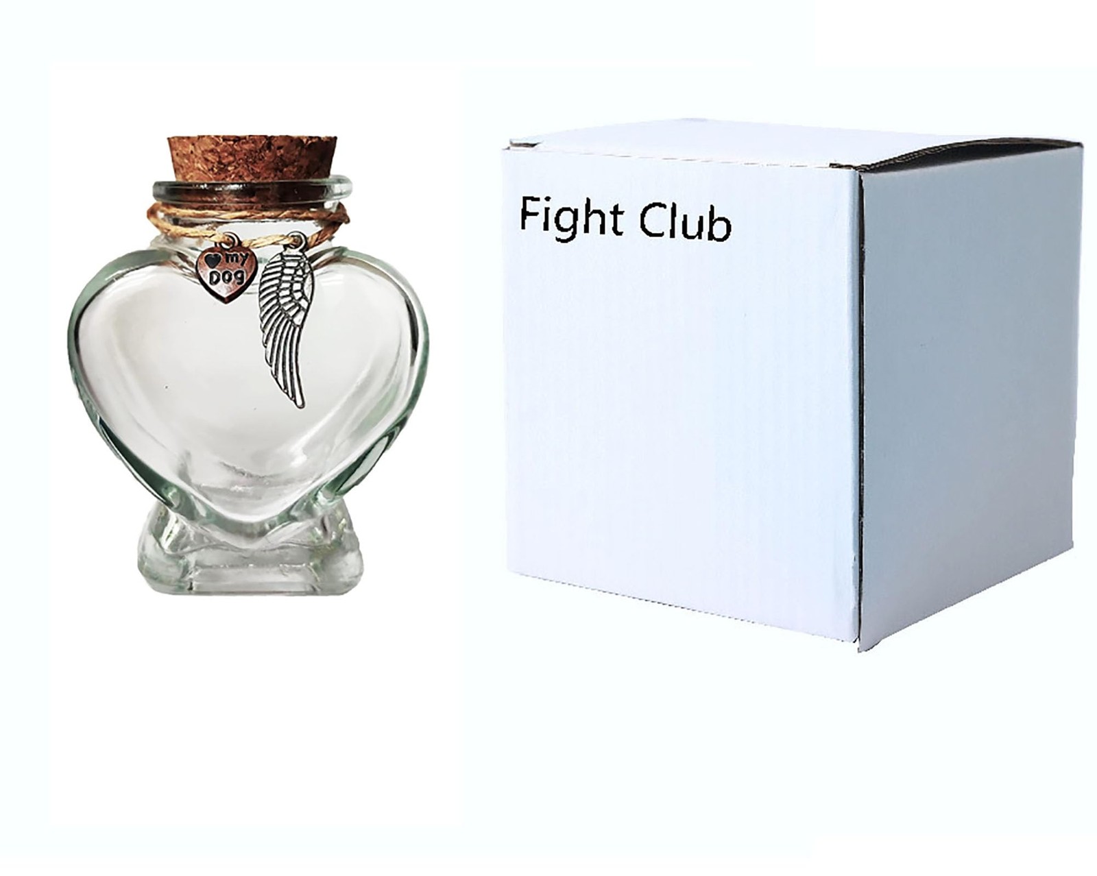 Fight Club Memorial Bottle for pet Hair，Pet Fur Clear