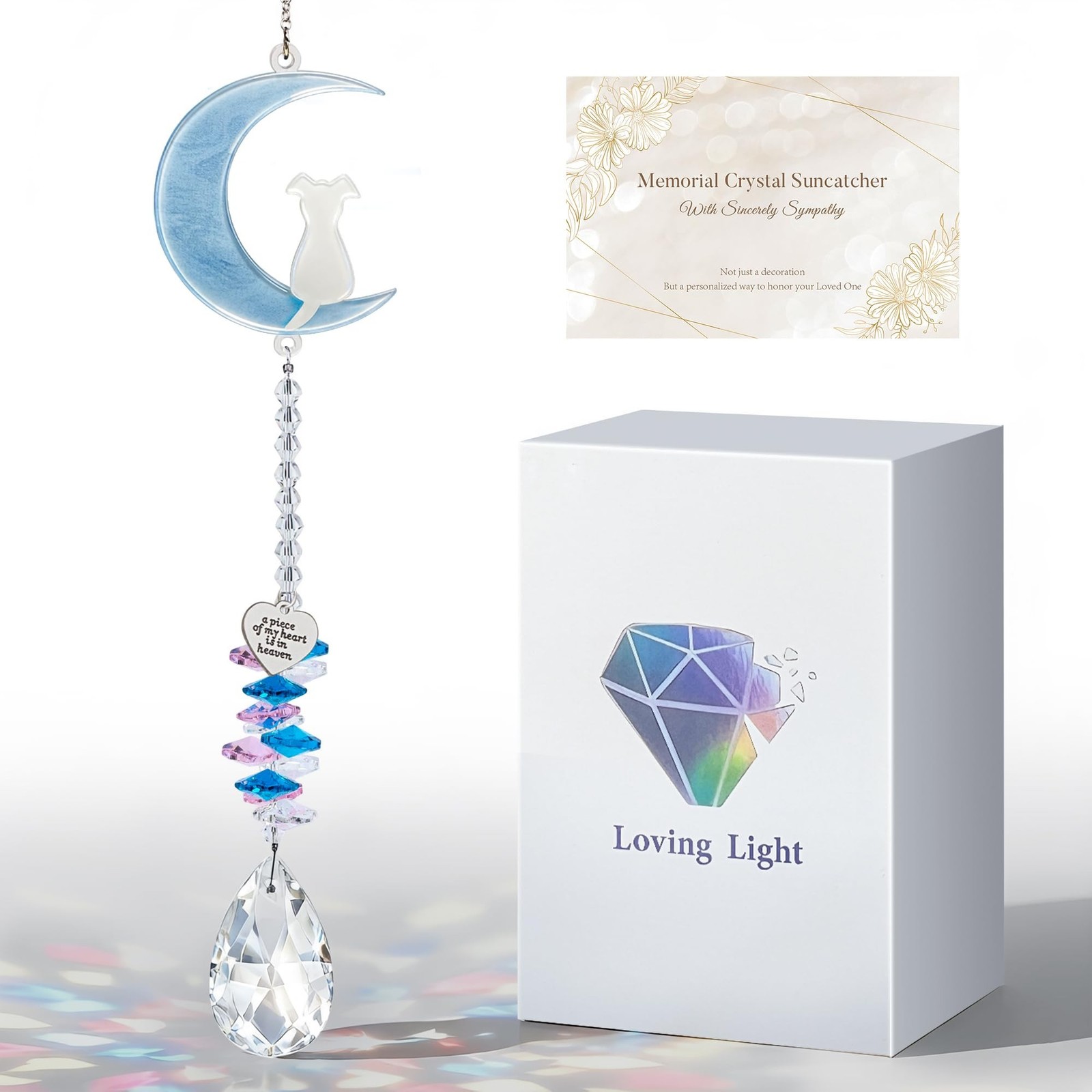 Loss of Dog Sympathy Gift, Memorial Sun Catcher for Loss of Dog, Crystal Pet …