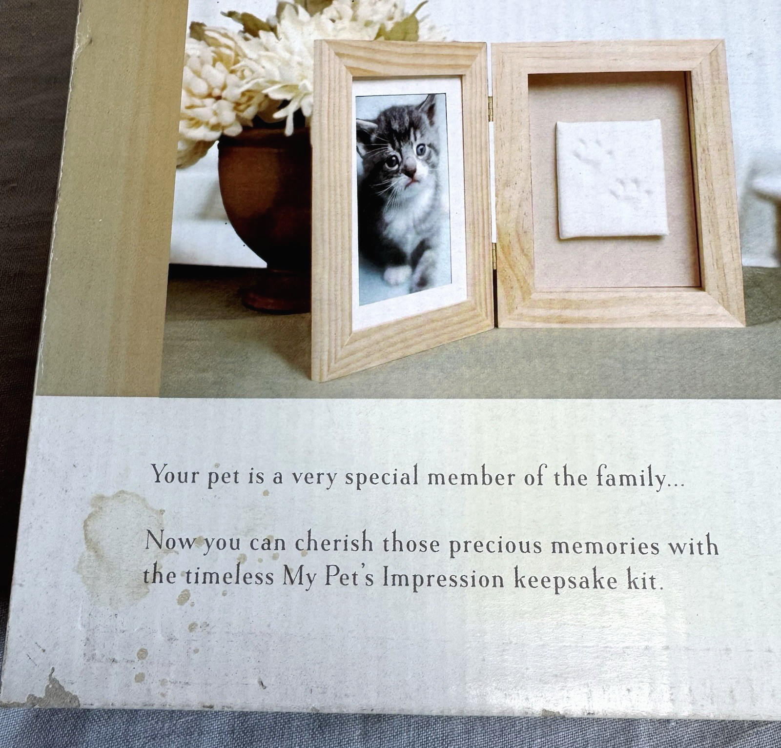 My Pets Impression Memorial Cat Dog Picture Keepsake Paw Print Kit No Mix No Mes