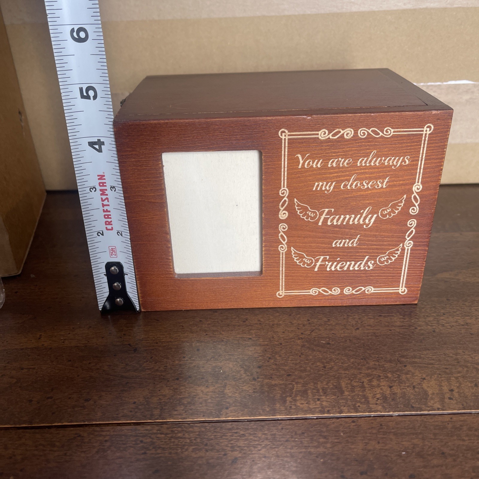 Pet Urn Cat Dog Wooden Picture Brand New