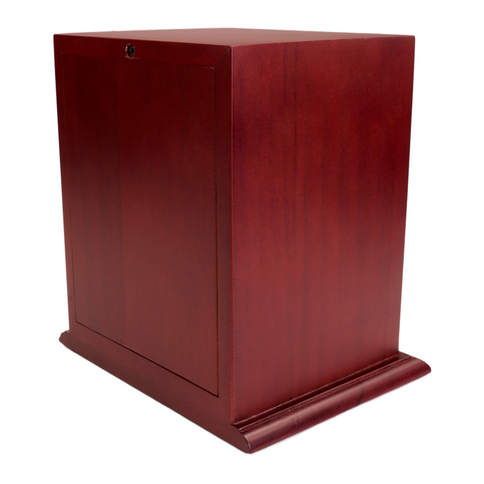 Wine Red Wooden Memorial Urn Dogs & Cats with Storage Bag and Photo Frame