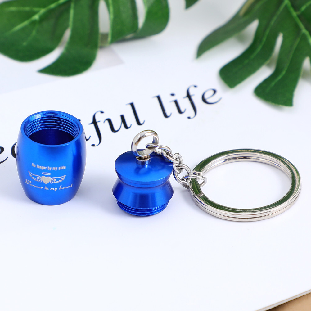 1PC Pet Ashes Keychain Bag Hanging Ornament Urn Necklace Memorial Gift