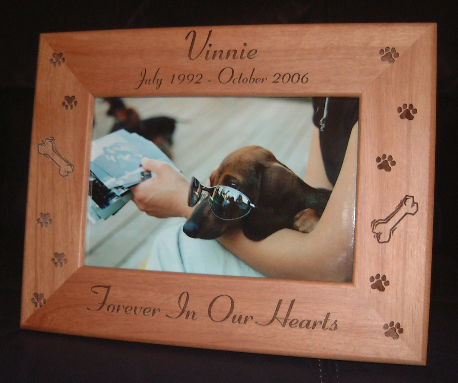 Personalized Engraved Pet Memorial Dog Cat 5×7 Frame