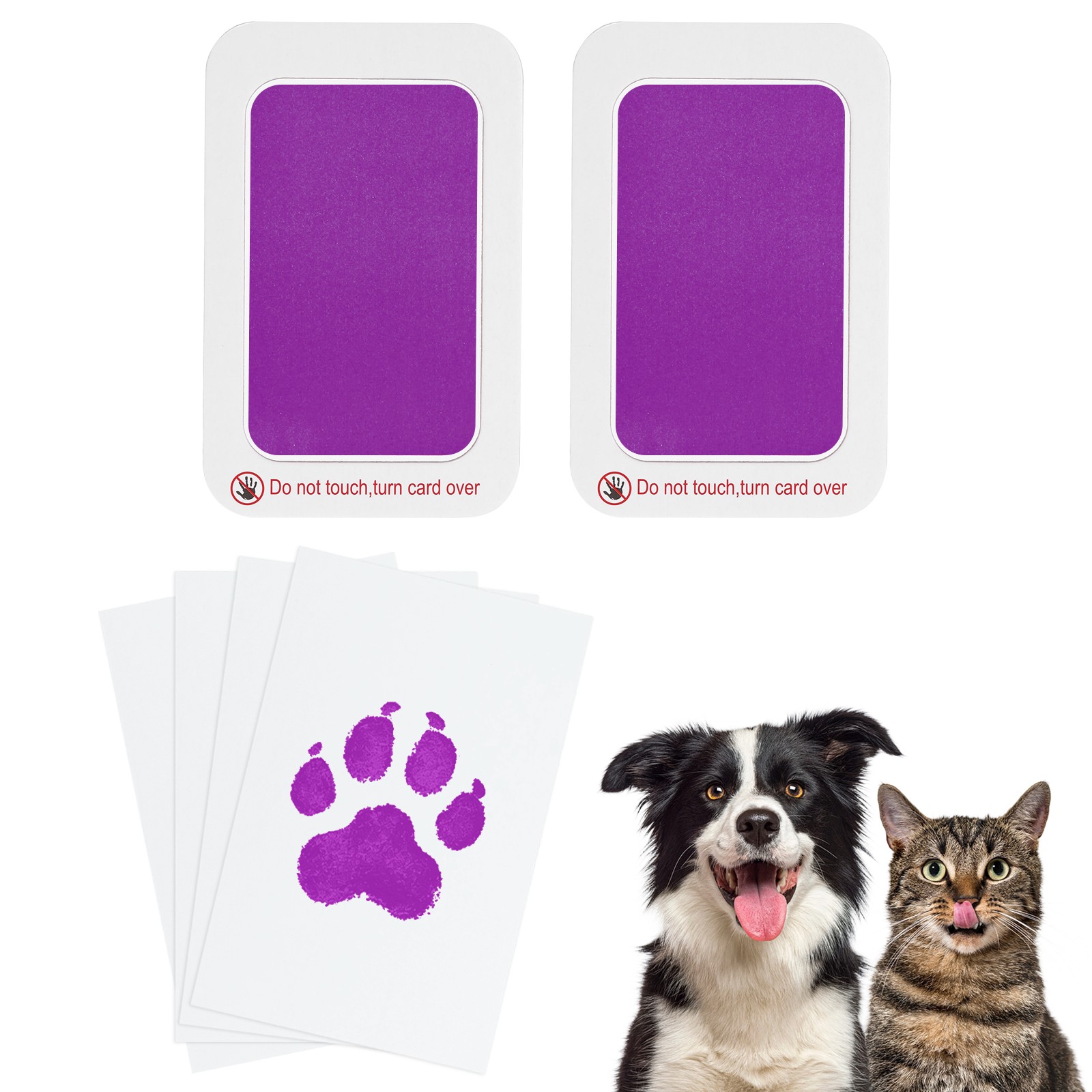 Pet Paw Print Kit 5.7″X4.1″ Paw Print Impression Purple 2 Set