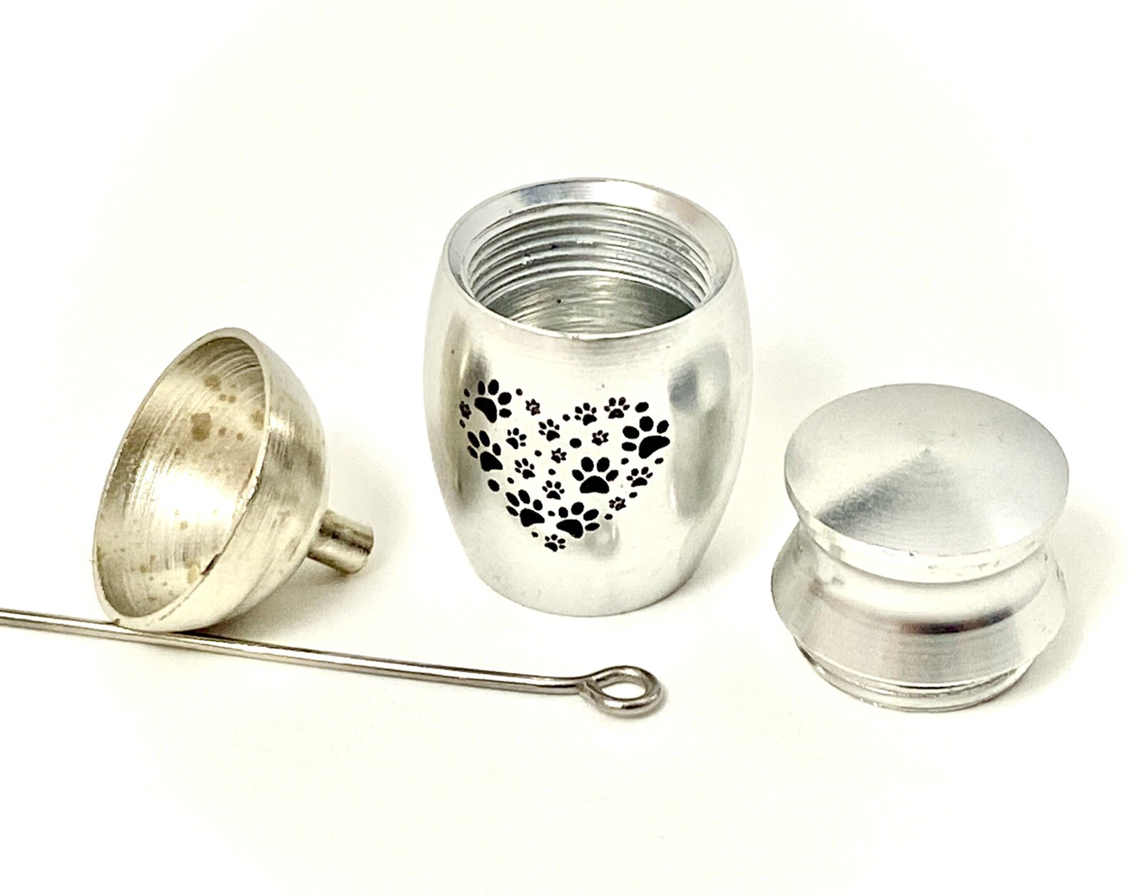 Tiny Pet Keepsake Urn Paw Prints Heart Mini Cremation Dog Cat Sharing Gift Ash