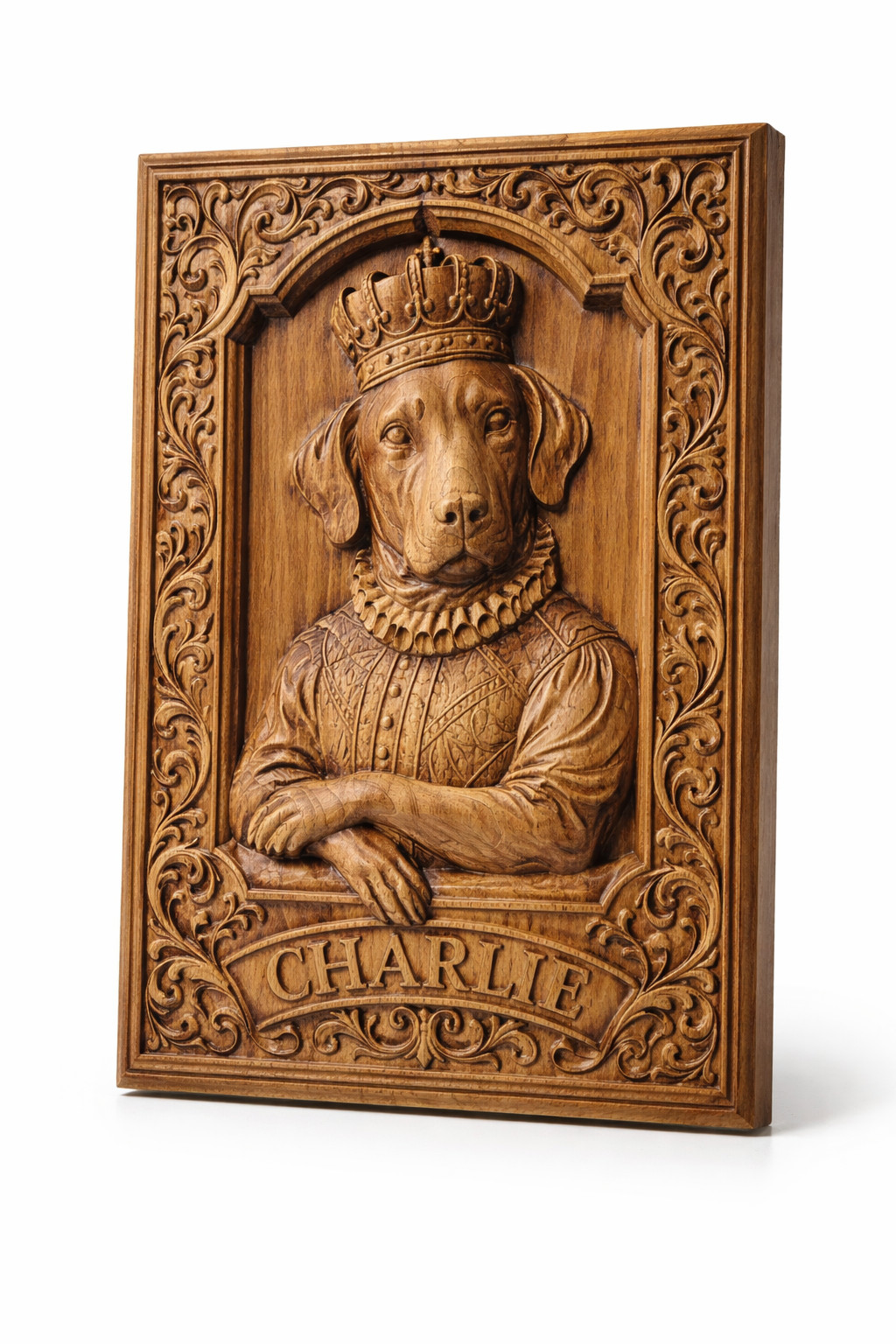 Custom Dog Portrait Wood Carving From Photo Personalized Pet Memorial Gift