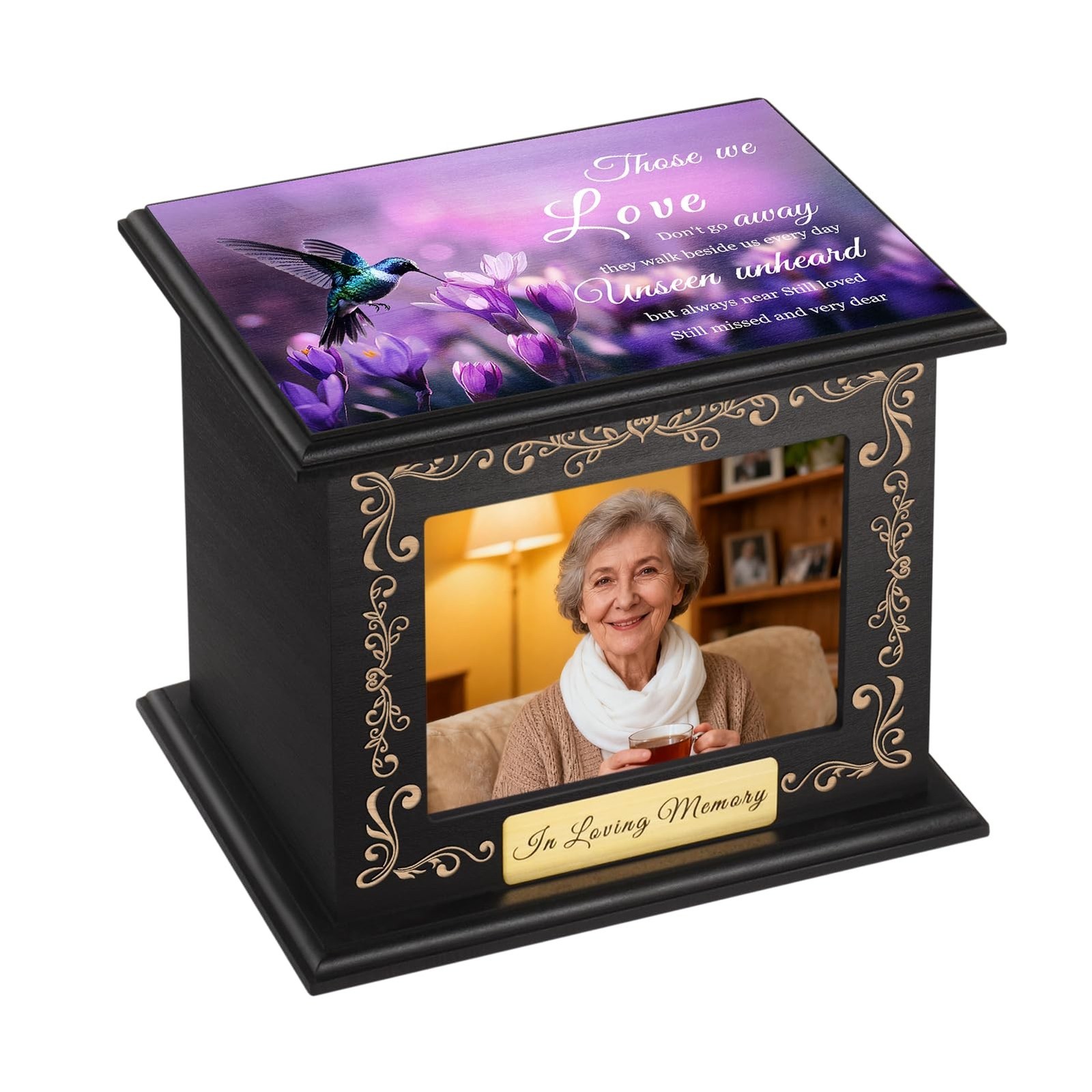 Cremation Urns for Human Ashes Adult Male Female, Hummingbird Memorial Urn wi…