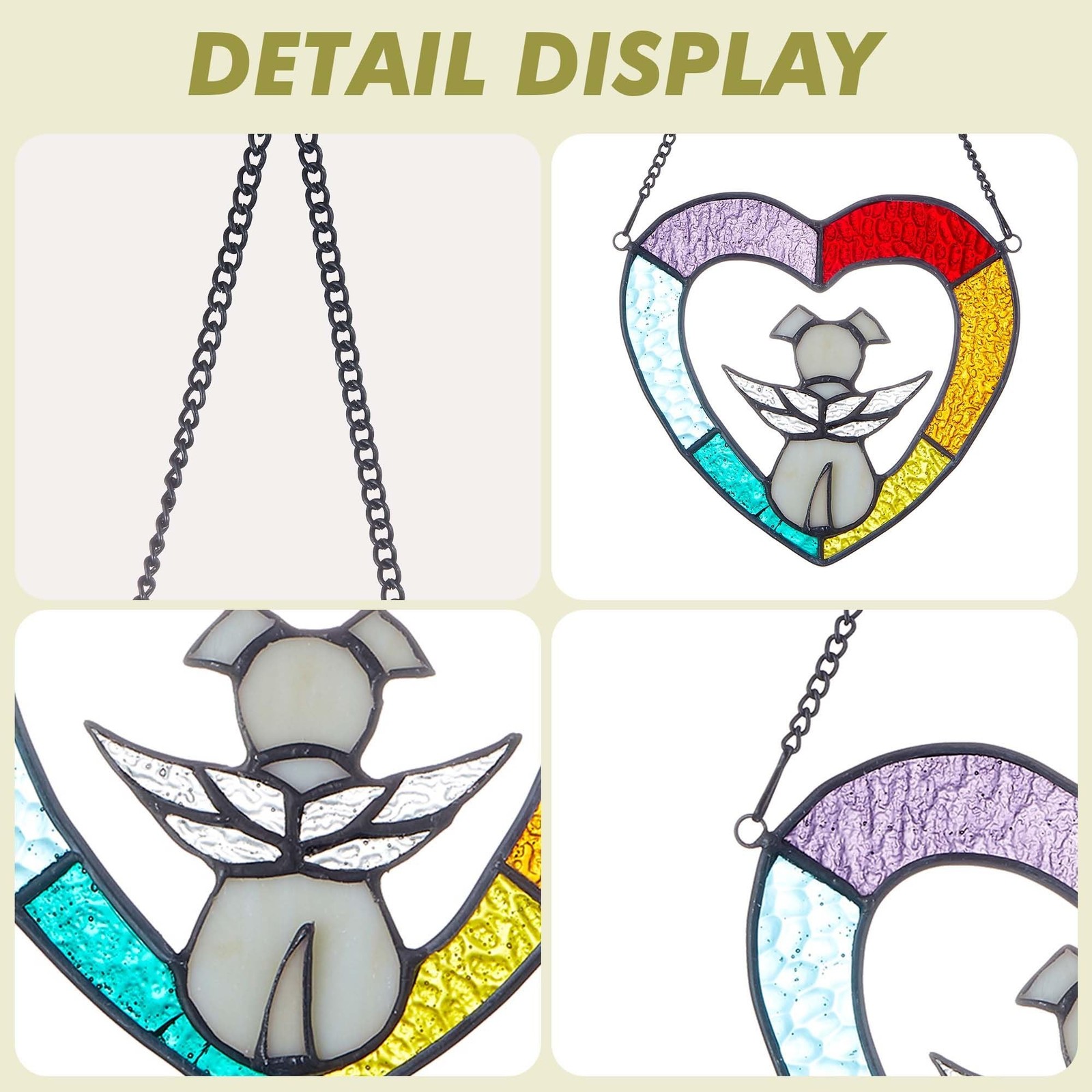 Dog Memorial Suncatcher, Pet Sympathy Gifts, Dog Memorial Gift, Real Stained …