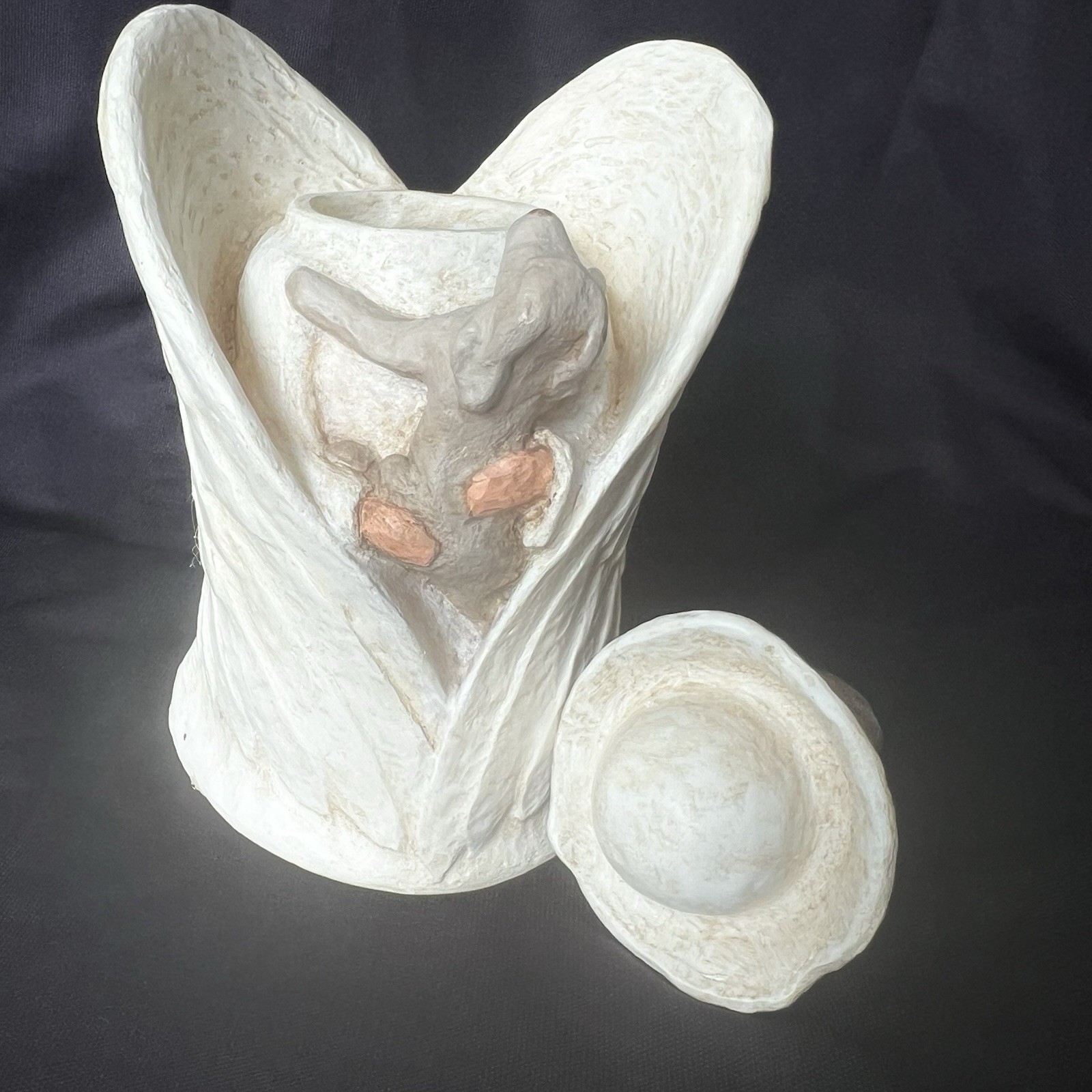 Angel Dog Urn For Cremation Ashes Statue Pet Memorial Figurine Handmade NEW