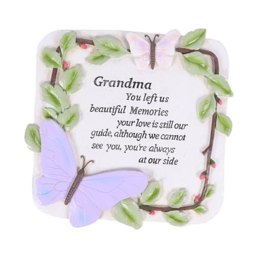 10 Inch Resin Memorial Garden Stone, Outdoor Decor, Sympathy Garden Grandma