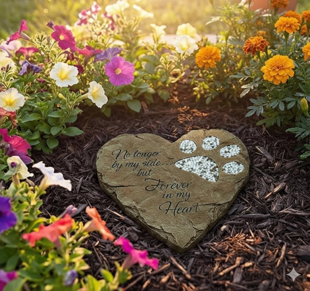 98843 Pet Memorial Garden Stone, Brown
