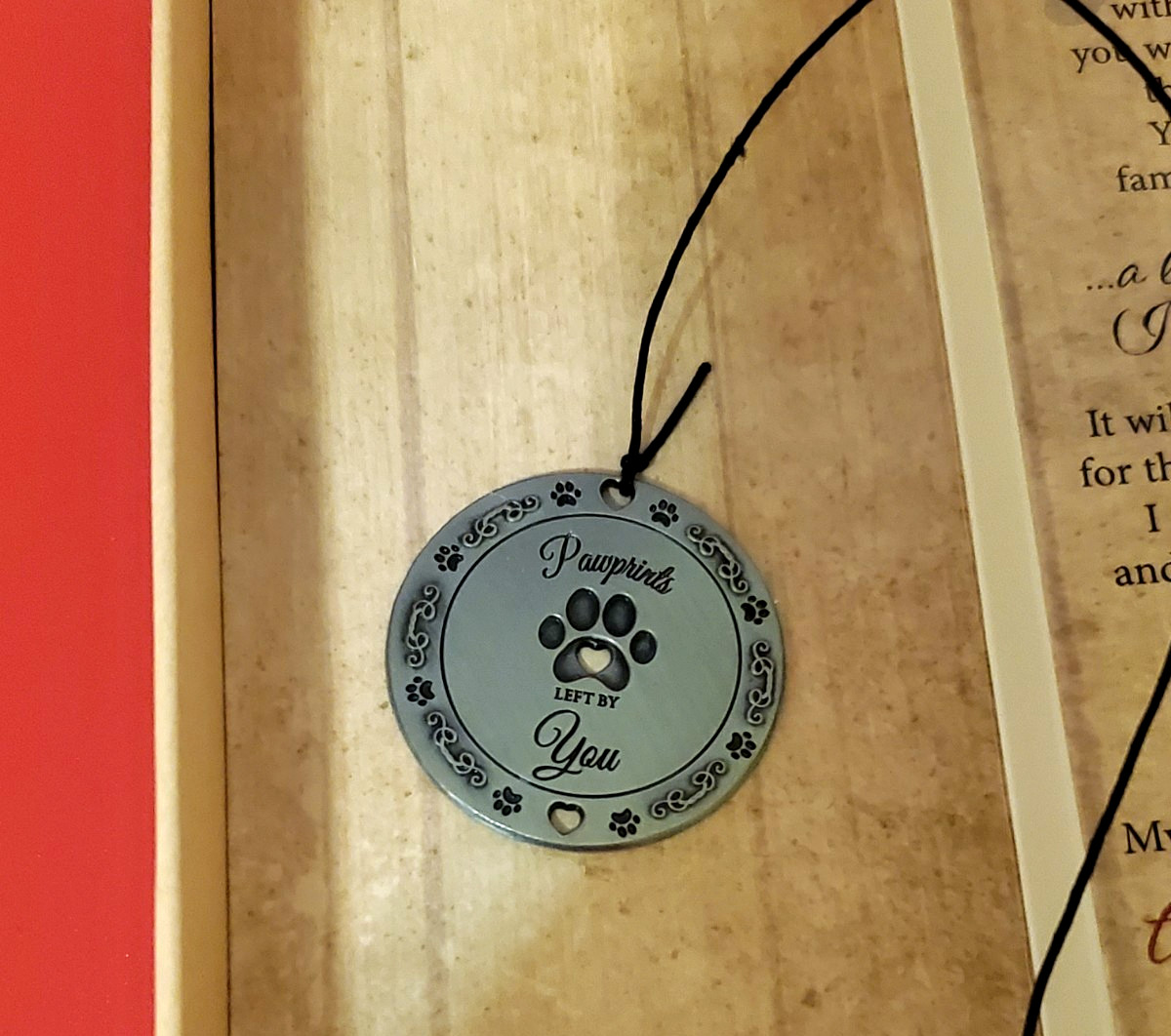 PAW PRINTS LEFT BY YOU MEMORIAL GIFTS WIND CHIME 12″