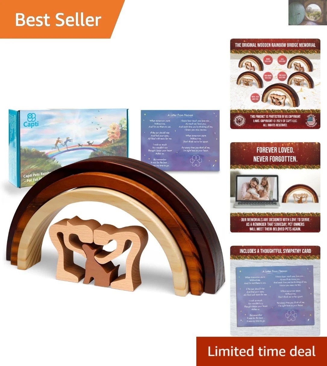 Rainbow Bridge Dog Memorial Gift – Unique, Handcrafted Pet Sympathetic Keepsake