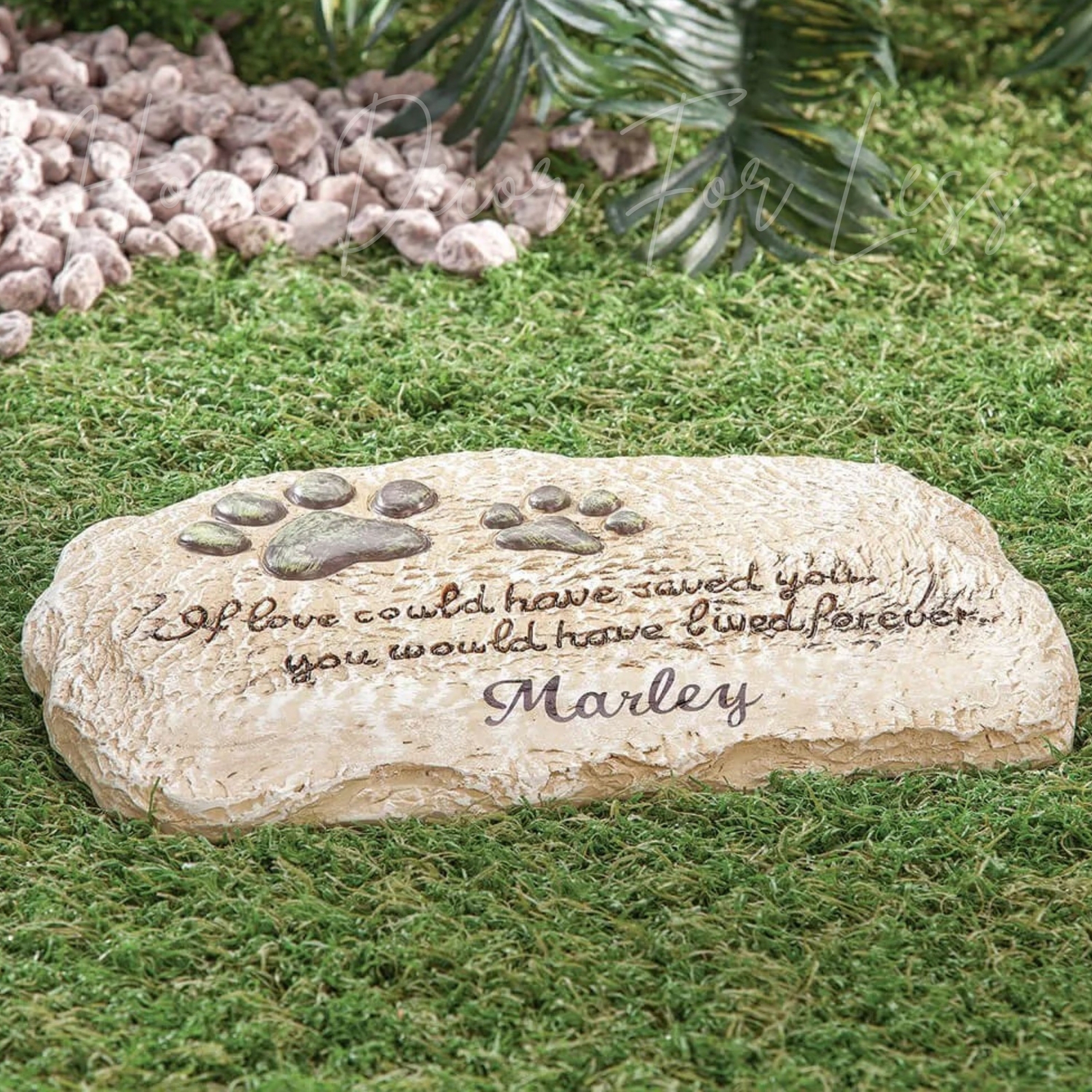 PERSONALIZED Dog Cat Pet Paw Print Memorial Grave Marker Garden Stepping Stone