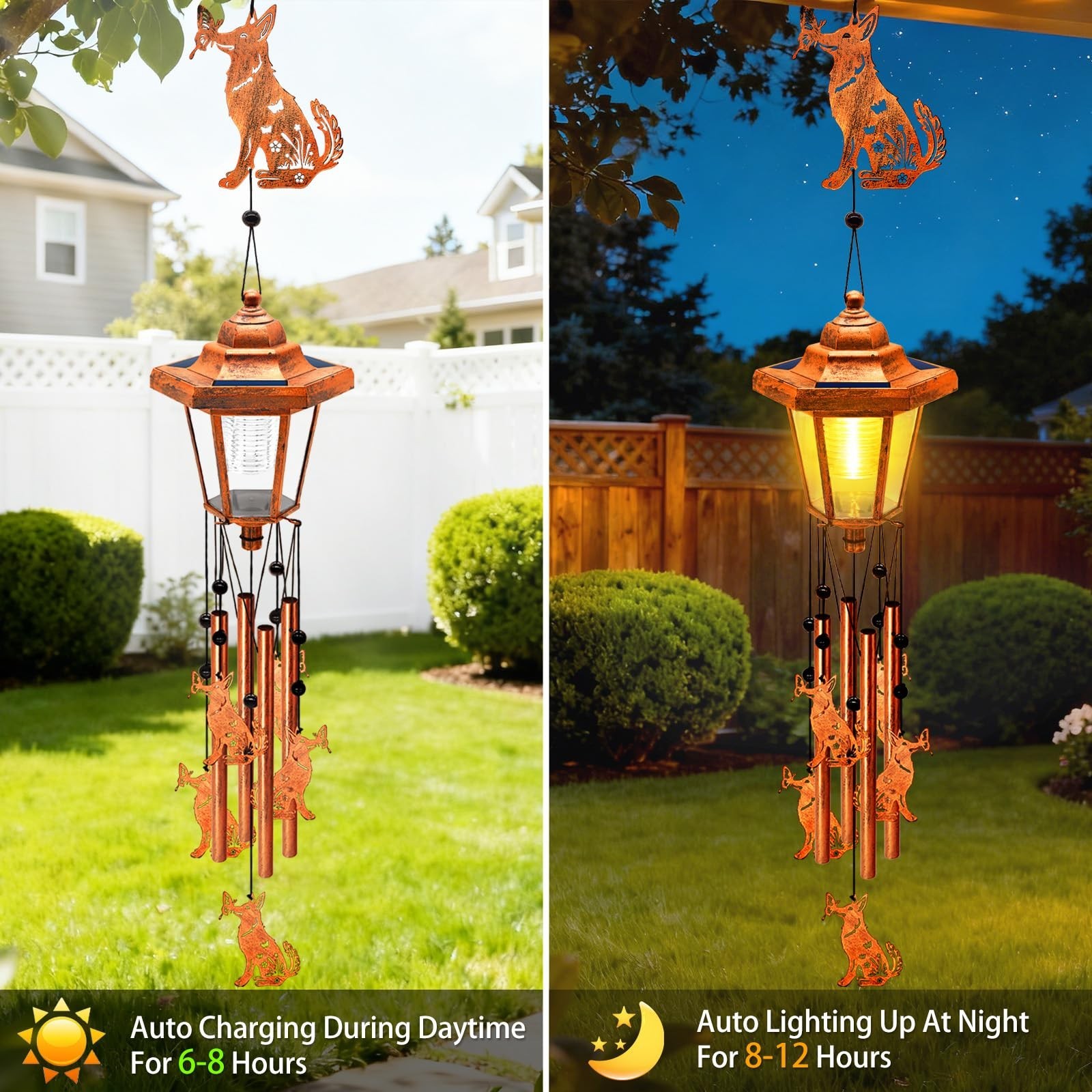 Large Solar Dog Wind Chimes, Gifts for Women Mom Grandma Wife Sister Daughter…