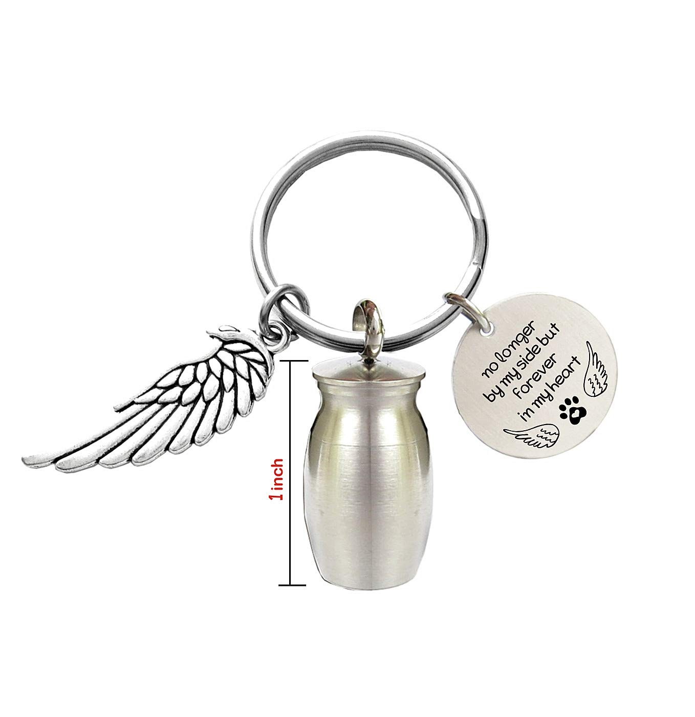 Small Cremation Urn for Pet Ashes Mini Memorial Holder Key Chain Keepsake