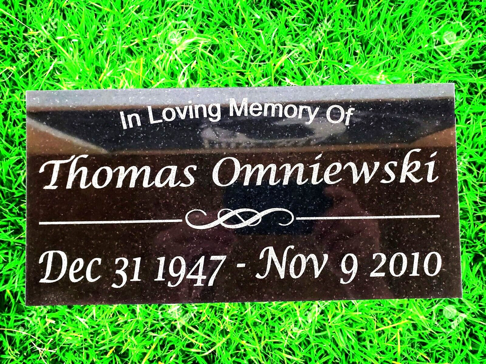Loved One Memorial Grave Marker Headstone Garden Granite Stone Plaque loss t4